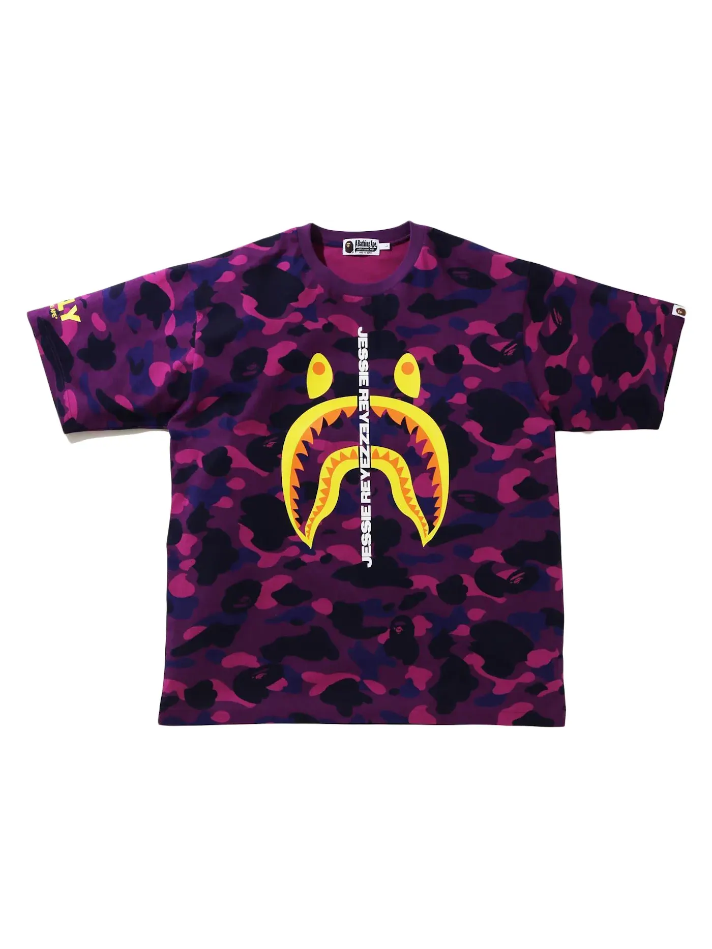 Мужская футболка свободного кроя BAPE x Jessie Reyez Shark Relaxed Tee — изображение 1 из 2, фиолетовый