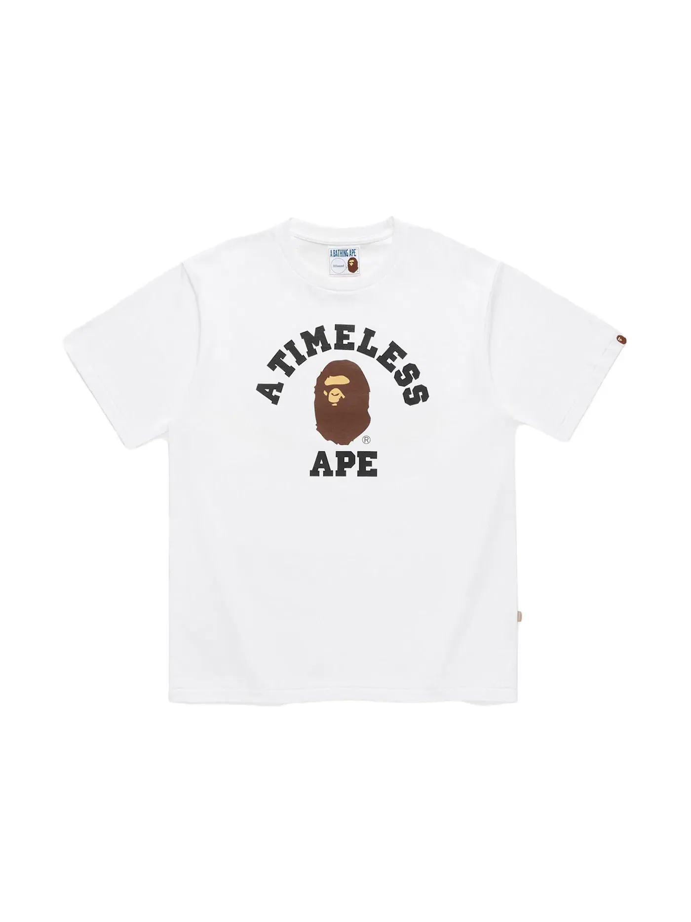 Мужская футболка с принтом BAPE x JJJJound College Timeless Tee BAPE — изображение 1 из 1, белый