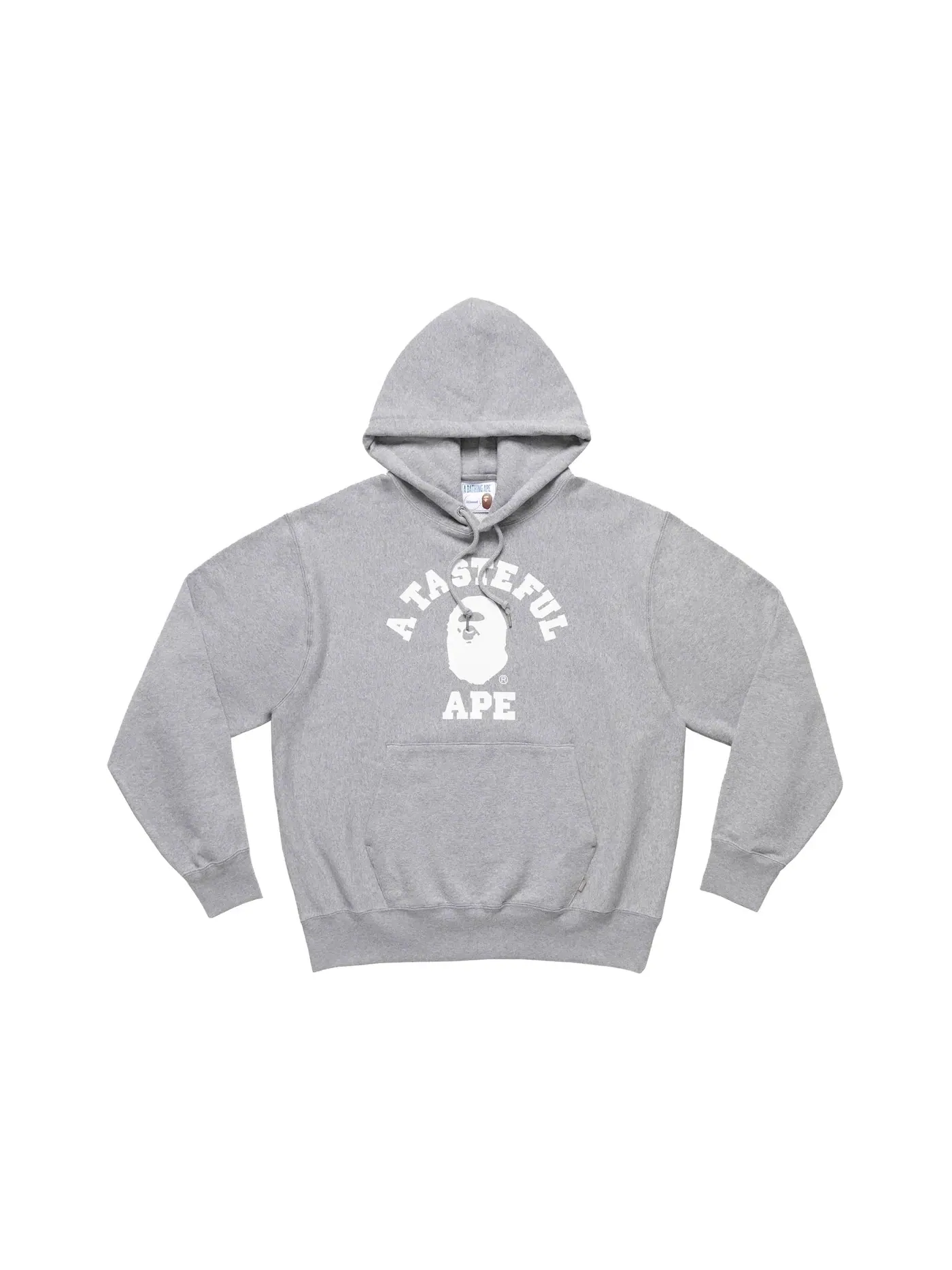 Мужской худи с принтом BAPE x JJJJound Relaxed Classic College Pullover Hoodie BAPE — изображение 1 из 3, серый