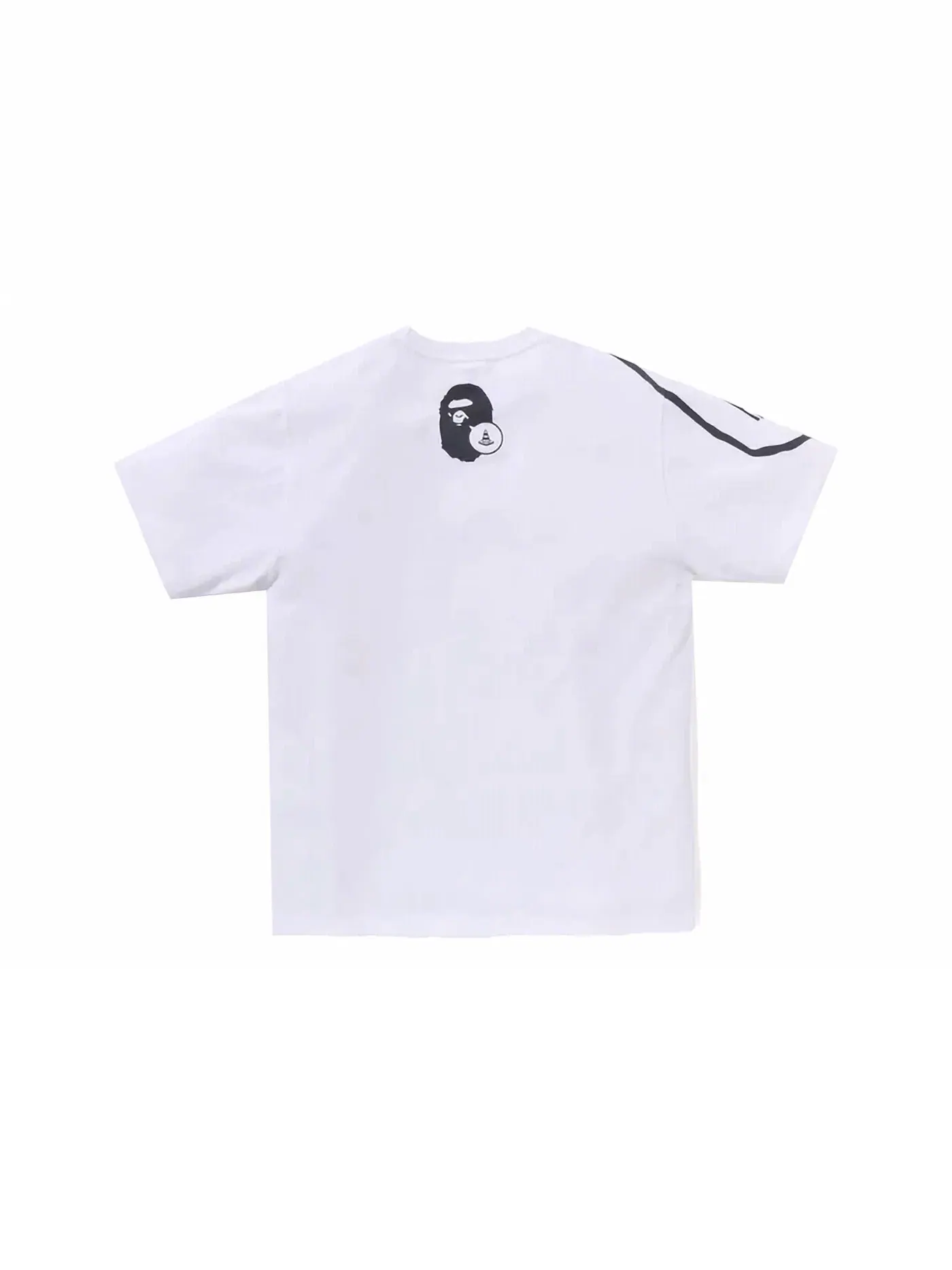 Мужская футболка с принтом BAPE x Joshua Vides Ape Head Tee BAPE — изображение 2 из 2, белый