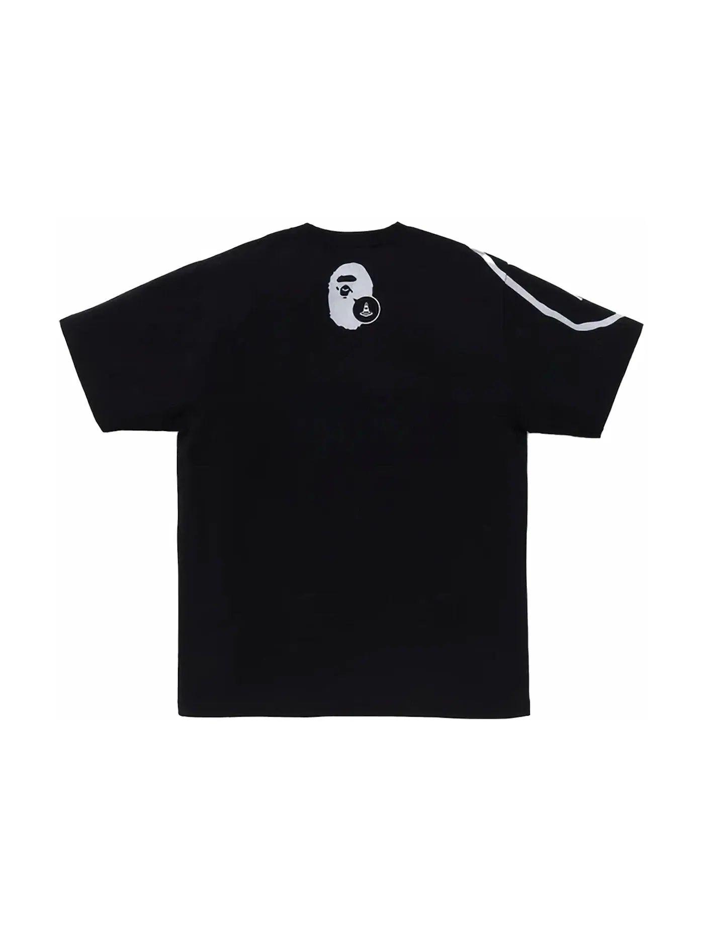 Мужская футболка с принтом Ape Head Tee BAPE — изображение 2 из 2, черный