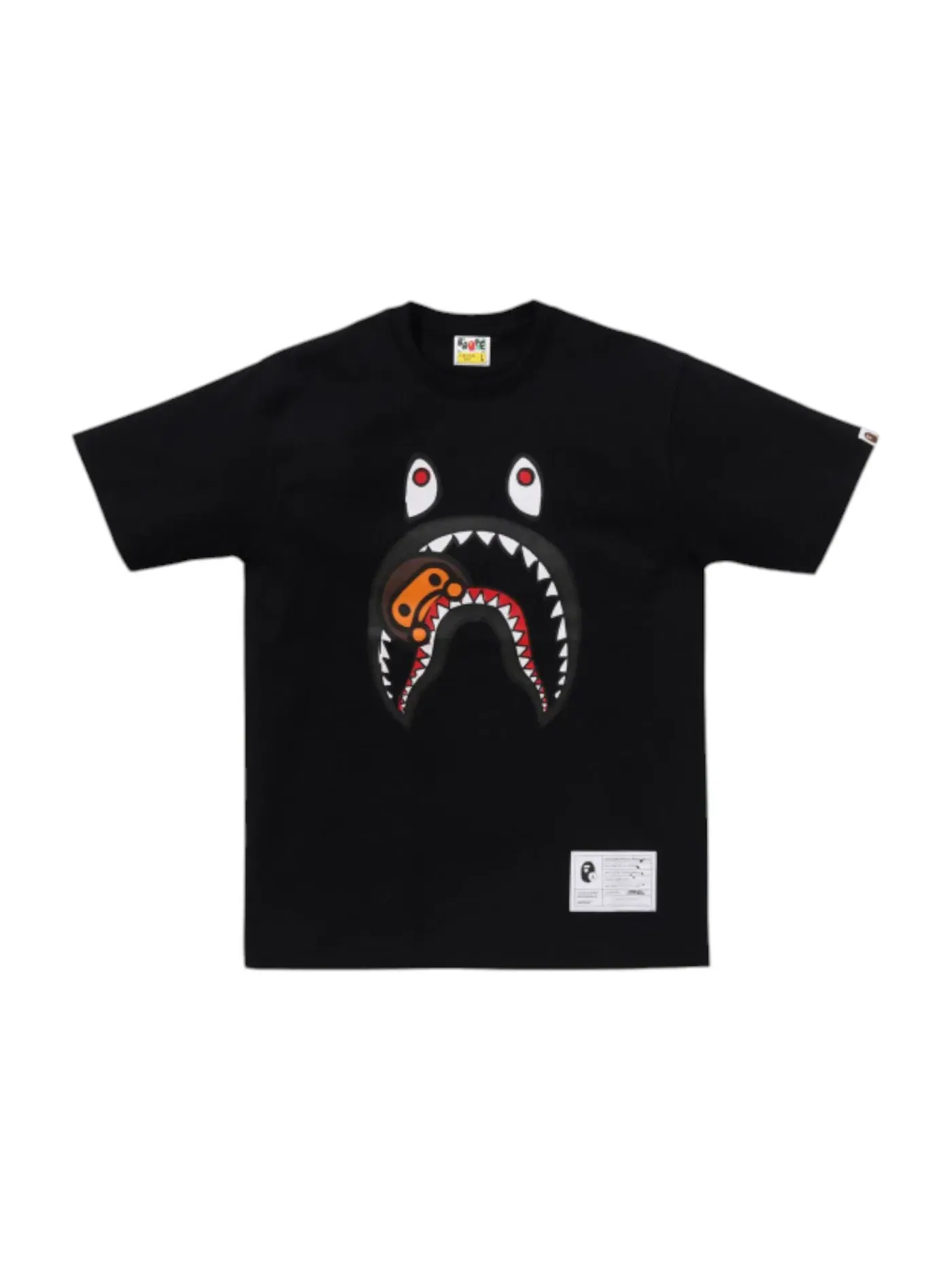 Мужская футболка с принтом BAPE x Joshua Vides Milo Shark Tee BAPE — изображение 1 из 2, черный