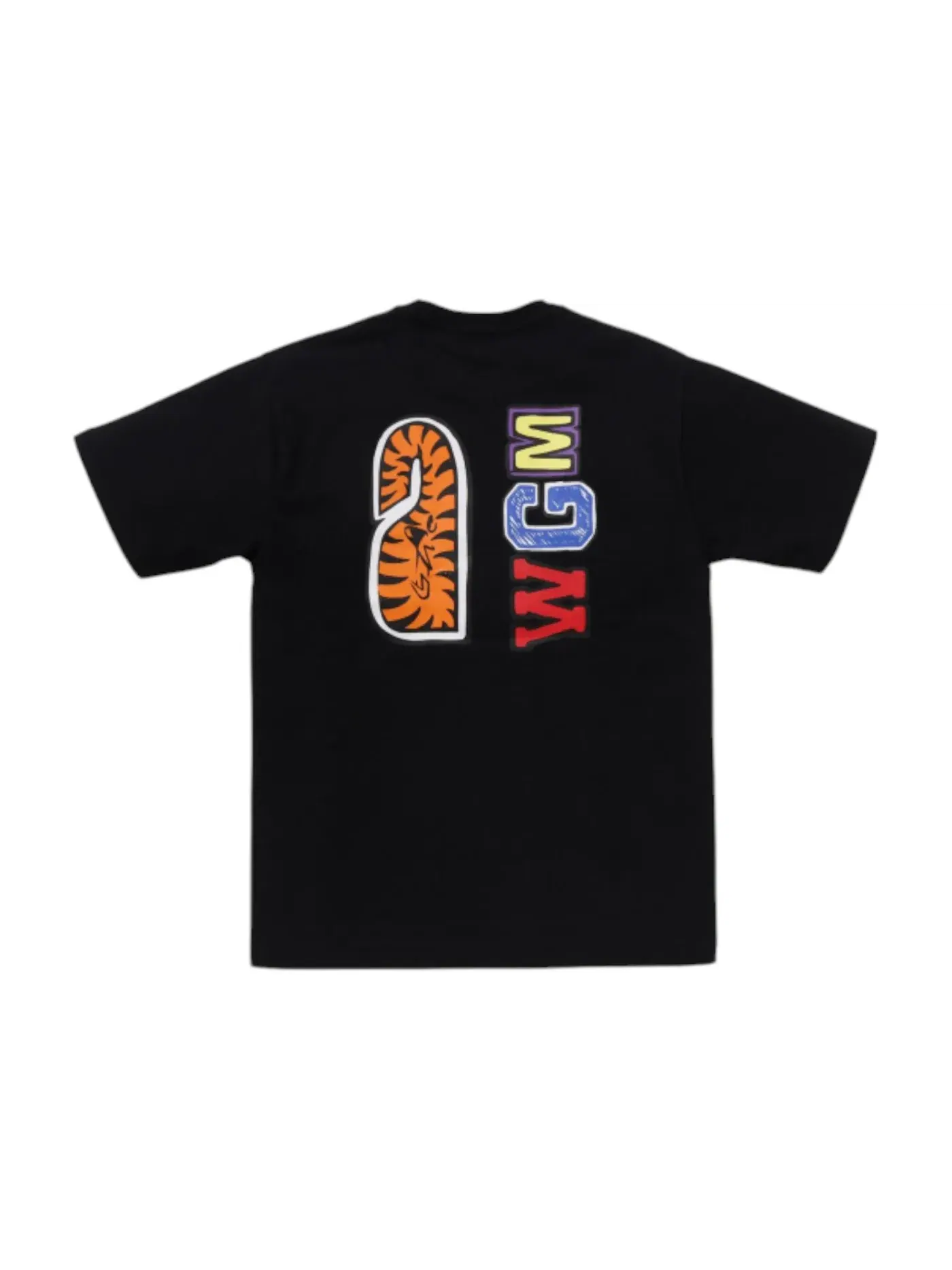 Мужская футболка с принтом BAPE x Joshua Vides Milo Shark Tee BAPE — изображение 2 из 2, черный