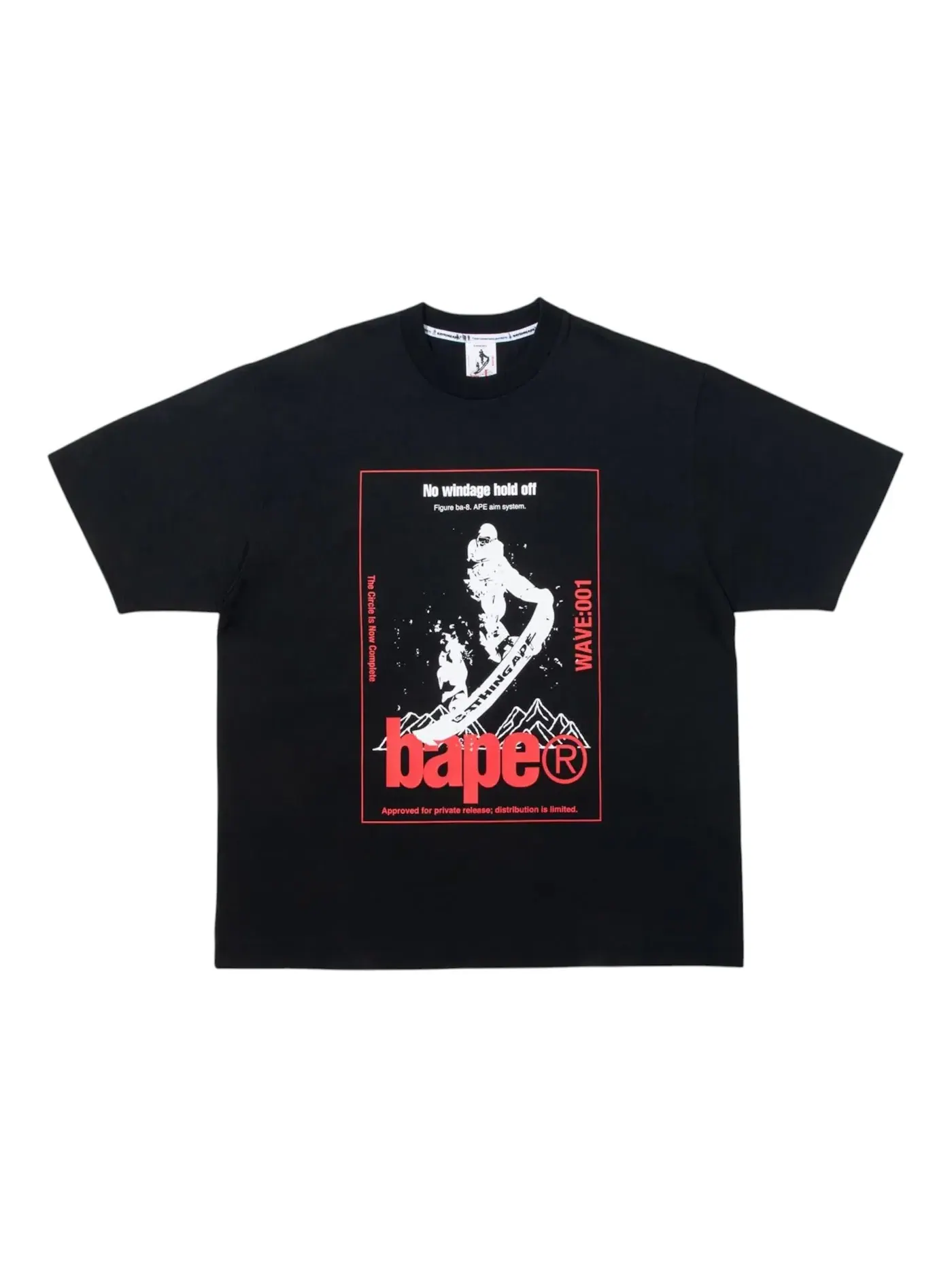 Мужская футболка свободного кроя BAPE x Kazuki Kuraishi Skate Relaxed Fit Tee — изображение 1 из 1, черный