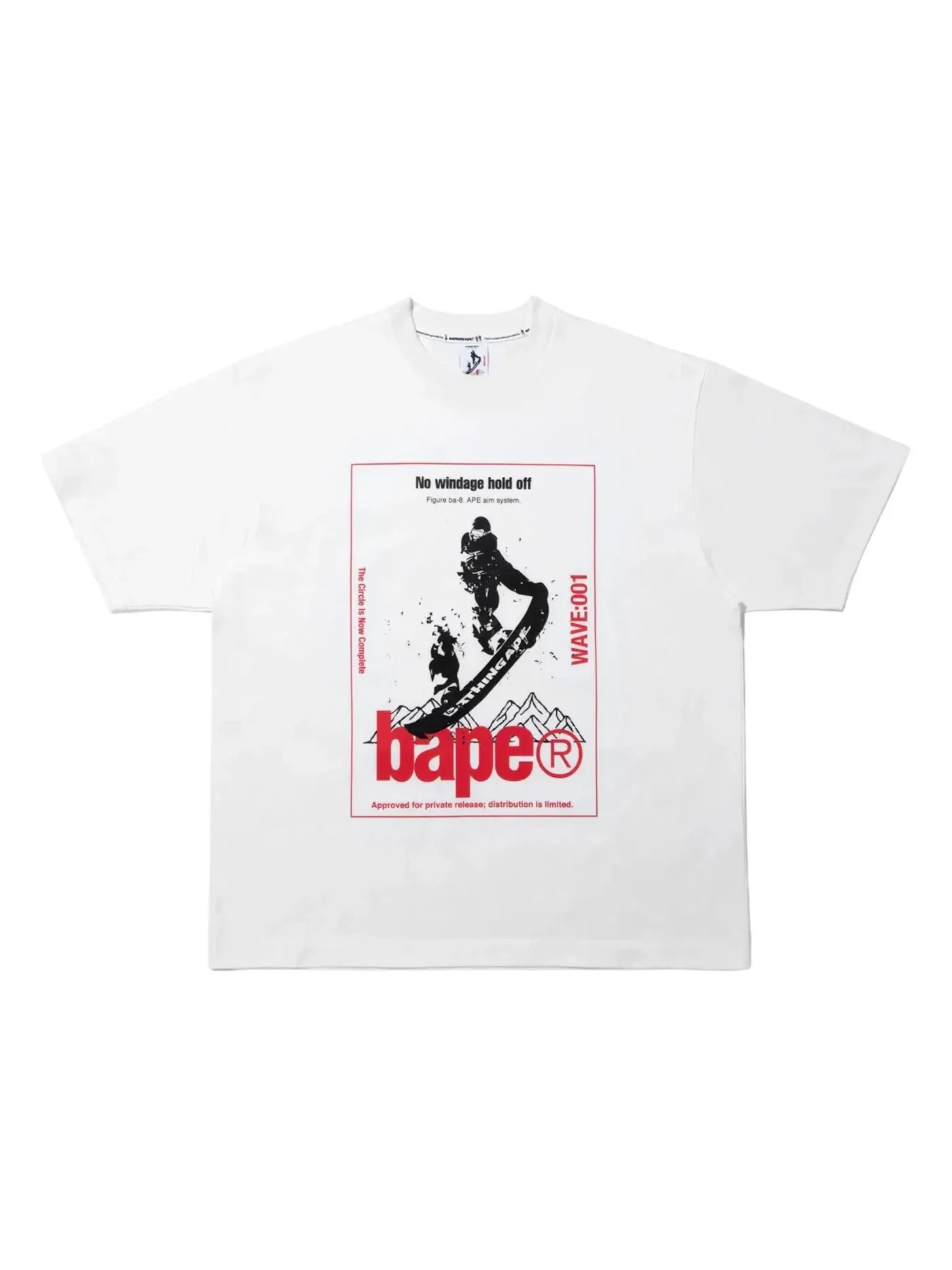 Мужская футболка свободного кроя BAPE x Kazuki Kuraishi Skate Relaxed Fit Tee — изображение 1 из 1, белый