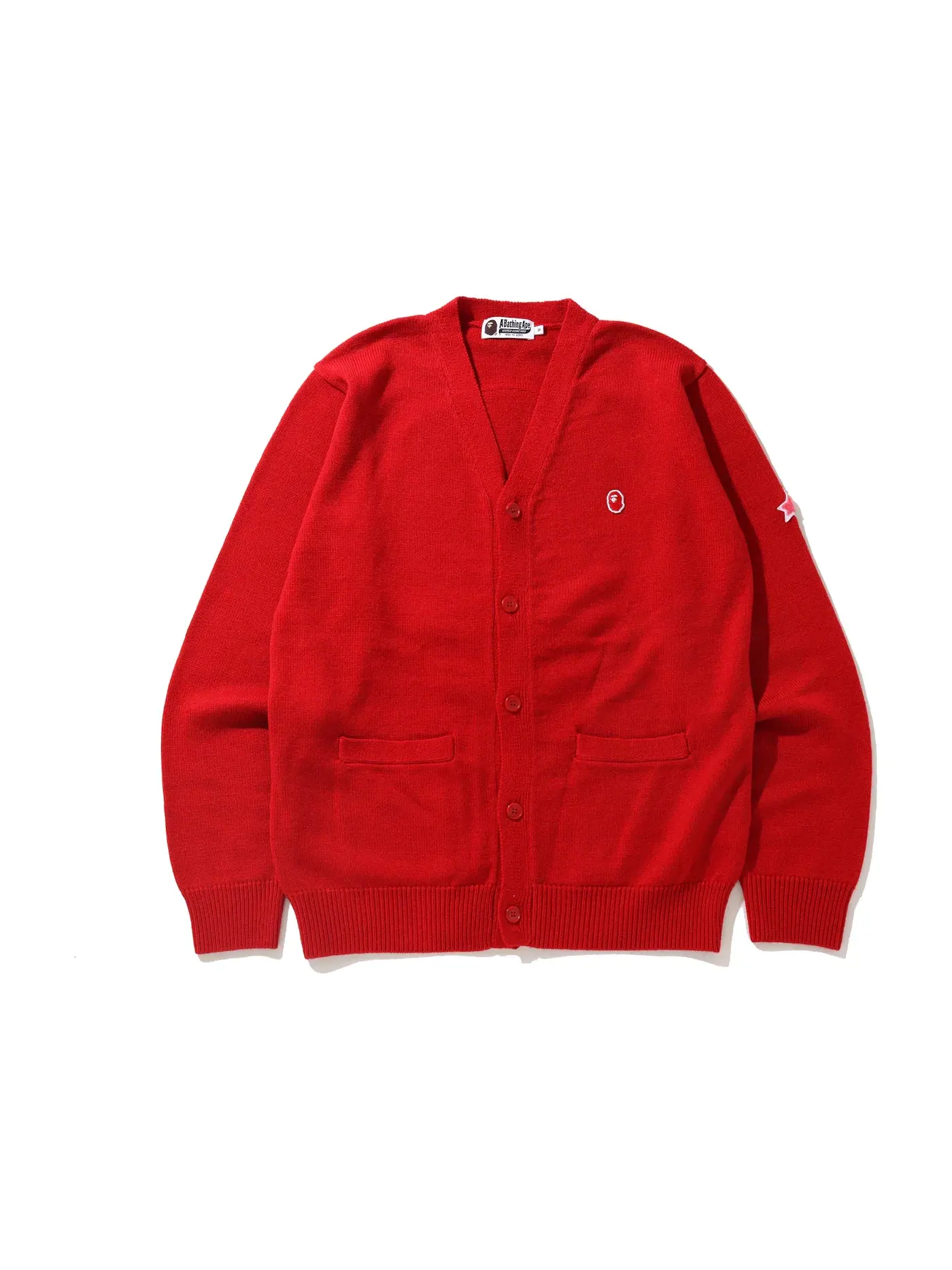 Мужской кардиган с принтом BAPE x Kid Cudi BAPE — изображение 1 из 2, красный