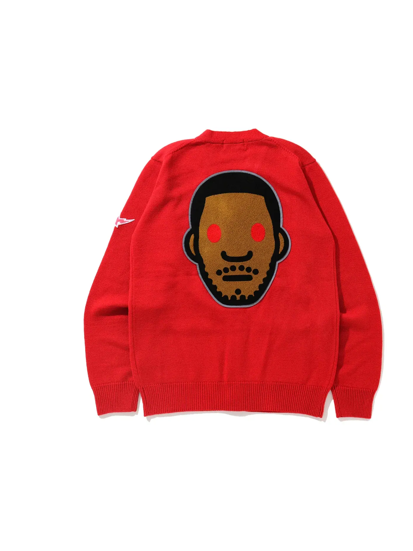 Мужской кардиган с принтом BAPE x Kid Cudi BAPE — изображение 2 из 2, красный