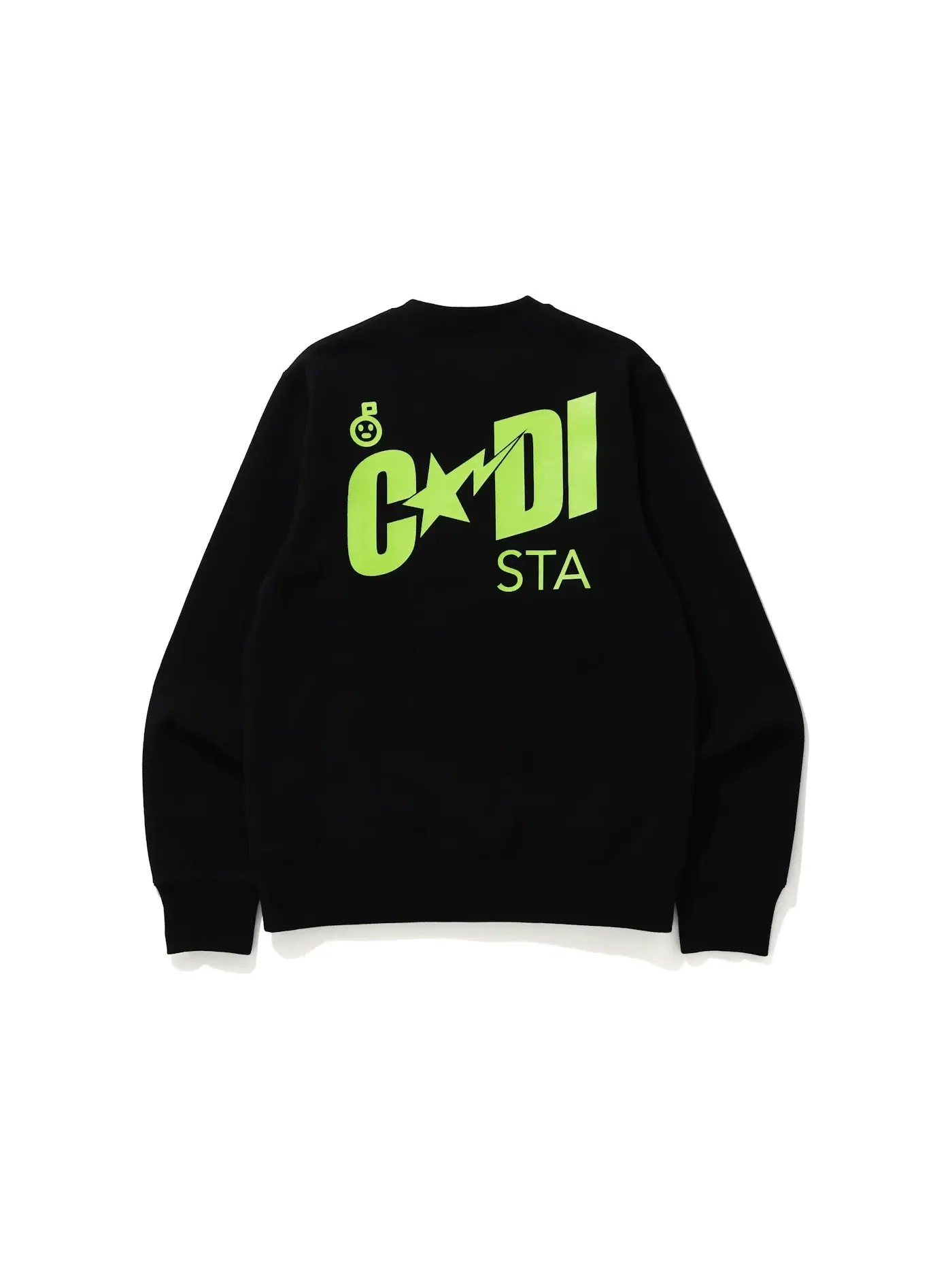 Мужской свитшот с принтом BAPE x Kid Cudi Crewneck BAPE — изображение 2 из 2, черный