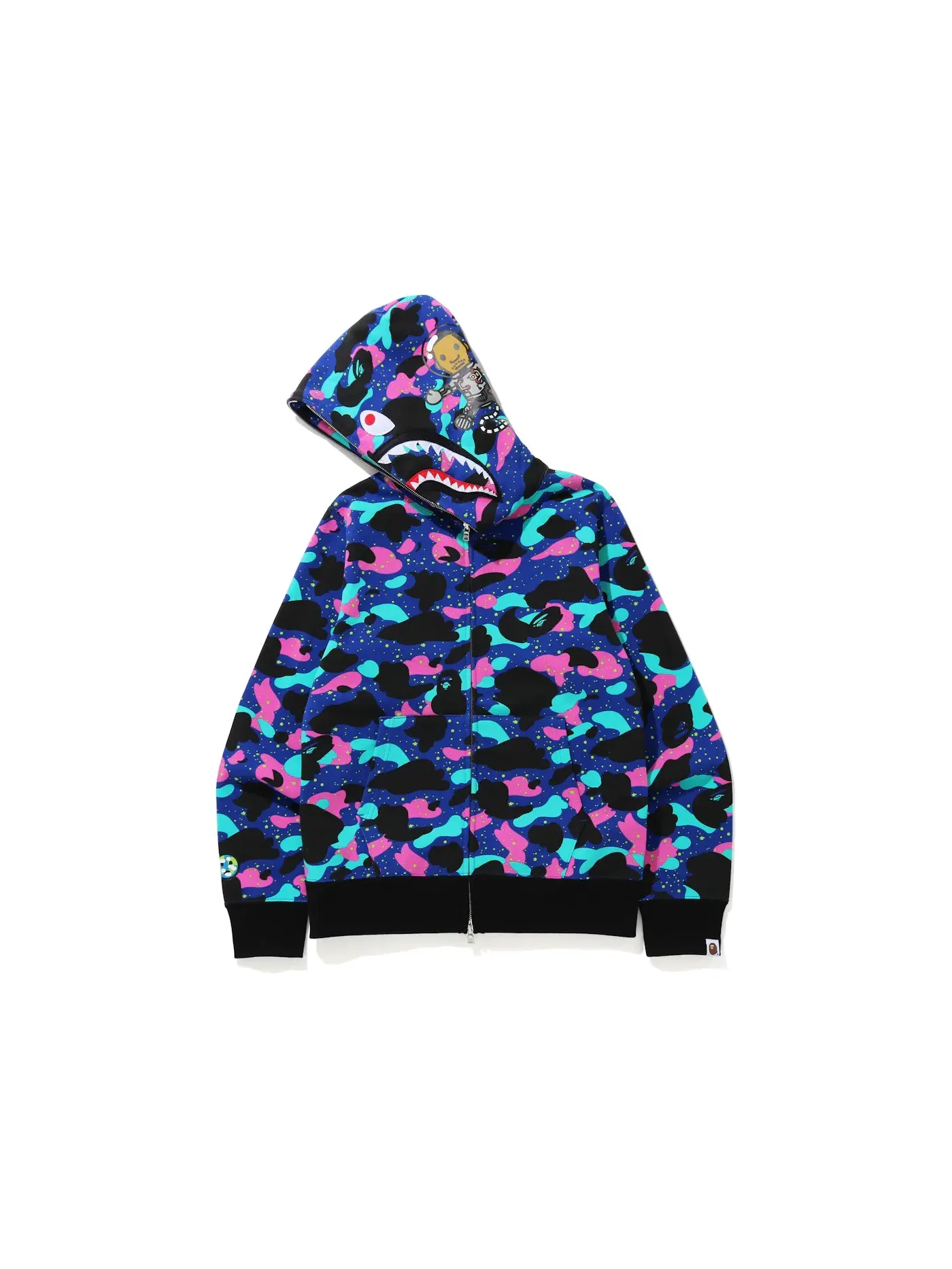 Мужская худи на молнии с принтом Full Zip Hoodie BAPE — изображение 1 из 2, мульти