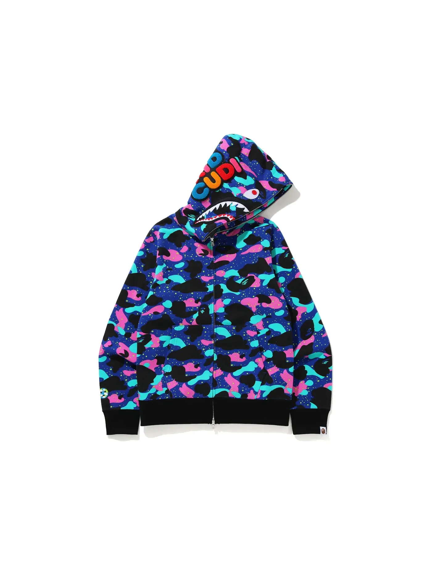 Мужская худи на молнии с принтом Full Zip Hoodie BAPE — изображение 2 из 2, мульти