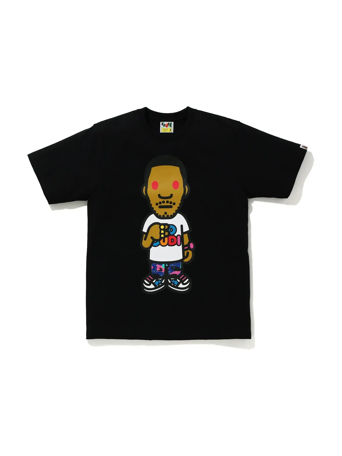 Мужская футболка с принтом BAPE x Kid Cudi Tee BAPE — изображение 1 из 2, черный
