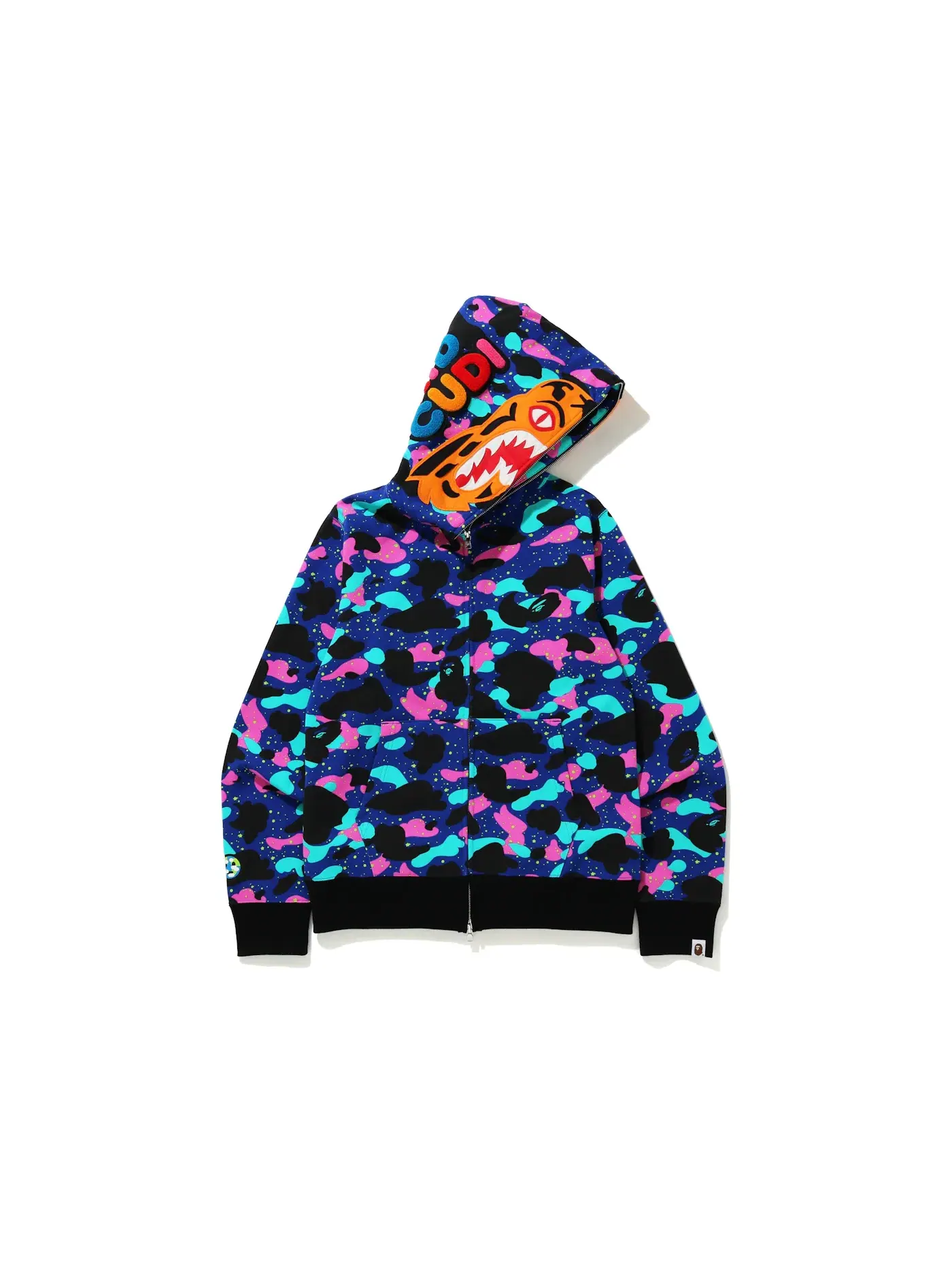 Мужская молния-худи с принтом Full Zip Hoodie BAPE — изображение 1 из 2, мульти