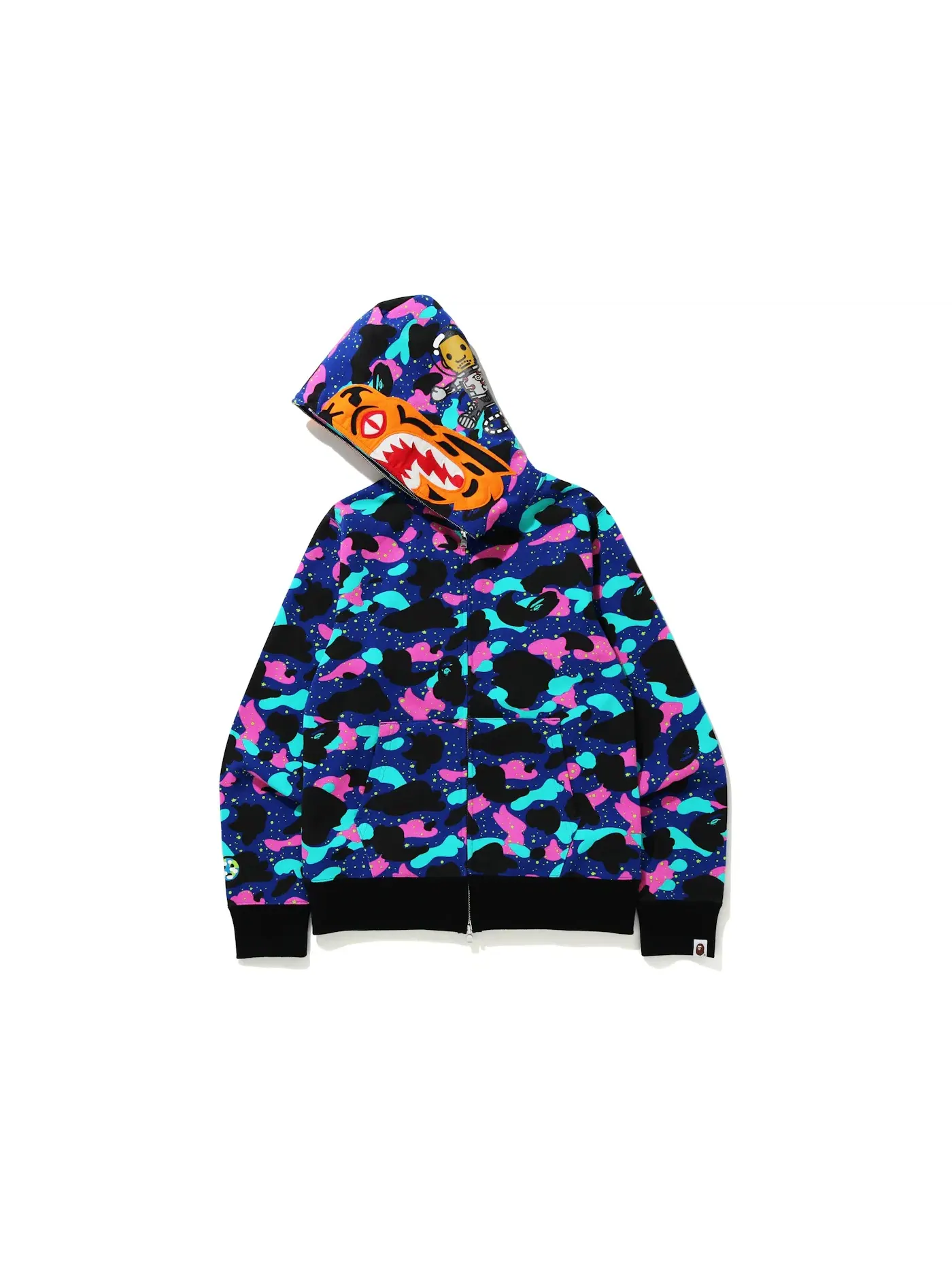 Мужская молния-худи с принтом Full Zip Hoodie BAPE — изображение 2 из 2, мульти