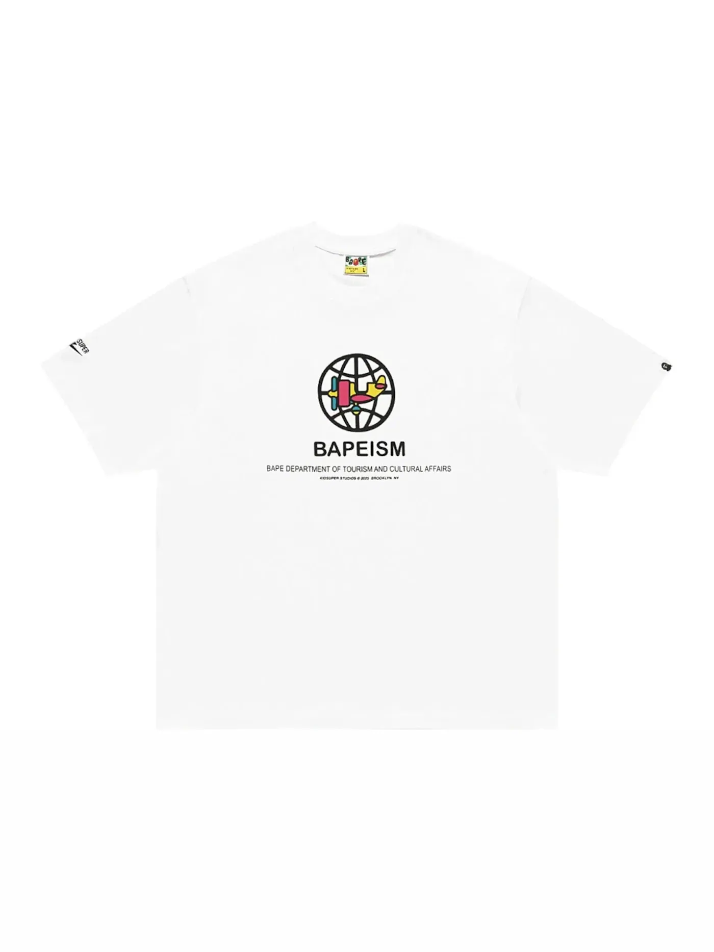 Мужская футболка с принтом Bapeism Logo Tee BAPE — изображение 1 из 1, белый