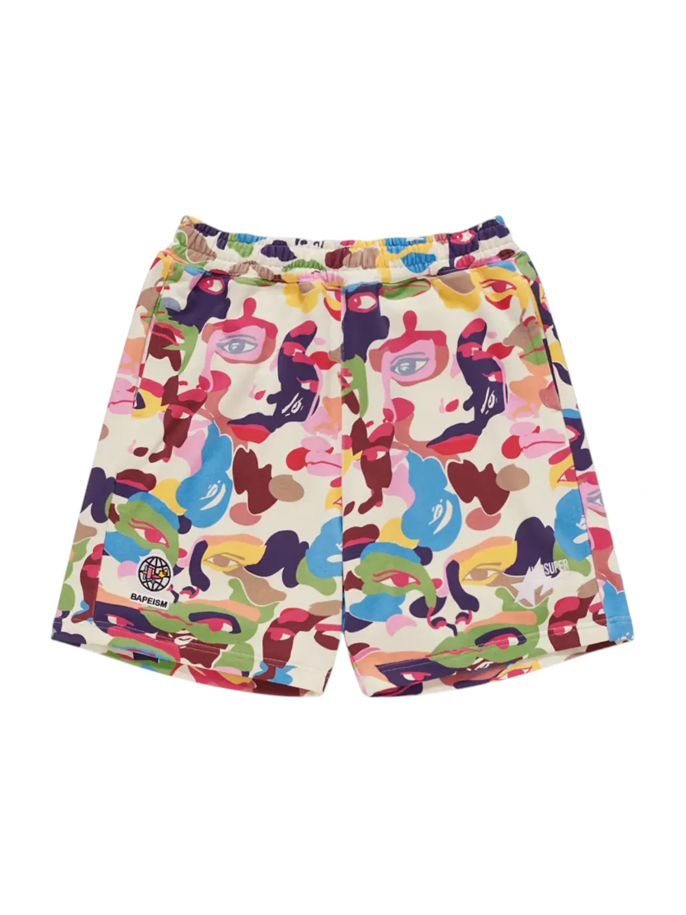 Мужские шорты с камуфляжным принтом BAPE x KidSuper Camo Sweat Shorts BAPE — изображение 1 из 1, мульти