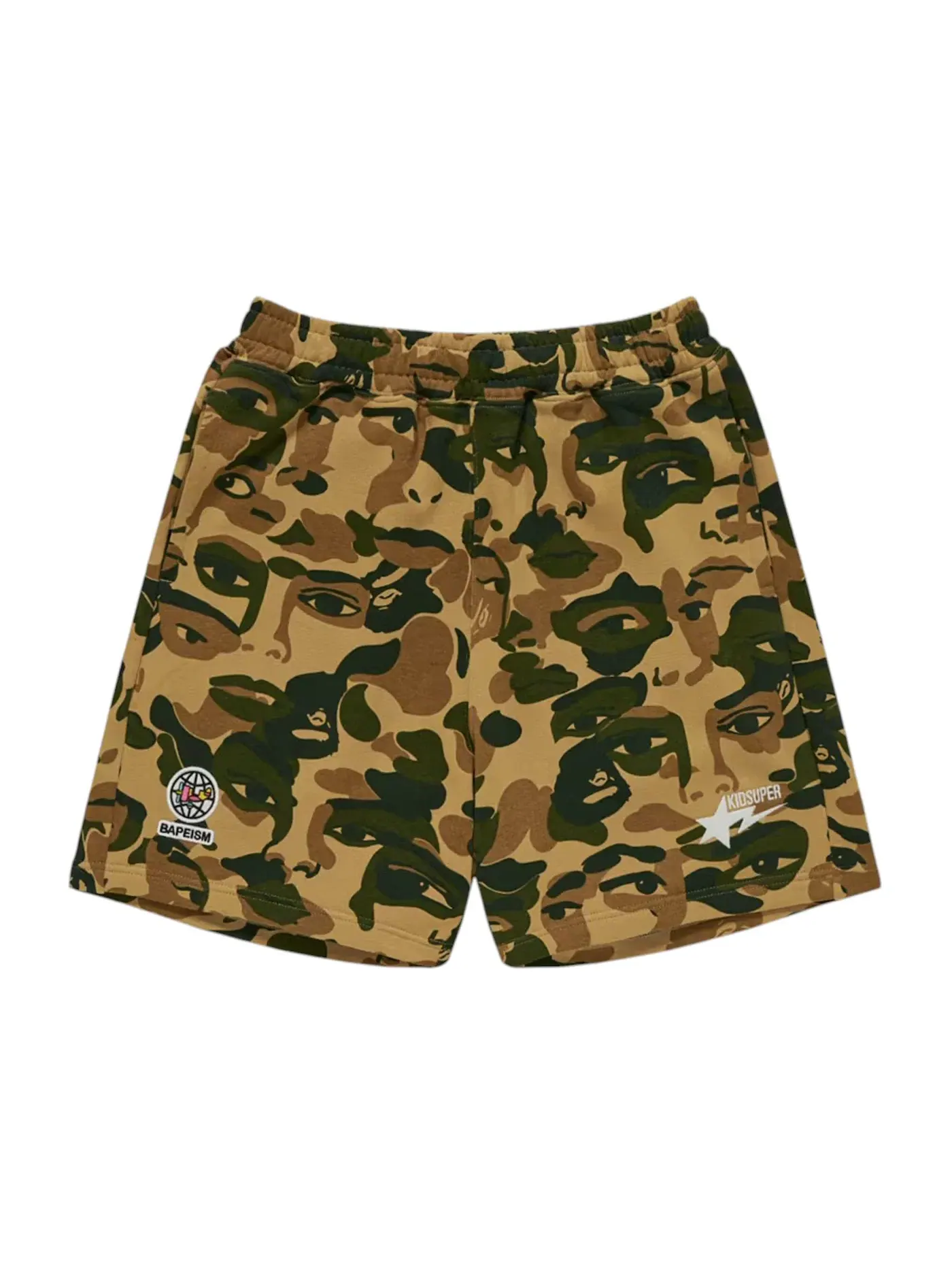 Мужские шорты с камуфляжным принтом BAPE x KidSuper — изображение 1 из 1, зеленый
