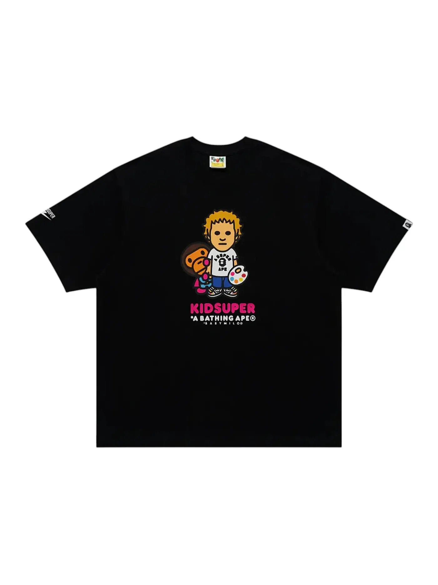 Мужская футболка с принтом Milo Tee BAPE — изображение 1 из 1, черный