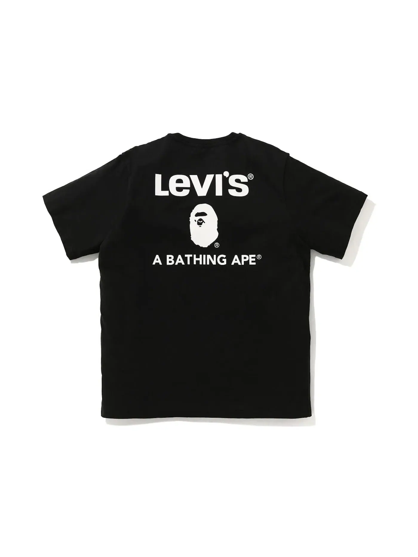 Мужская футболка с принтом BAPE x Levis A Bathing Ape Tee BAPE — изображение 1 из 2, черный