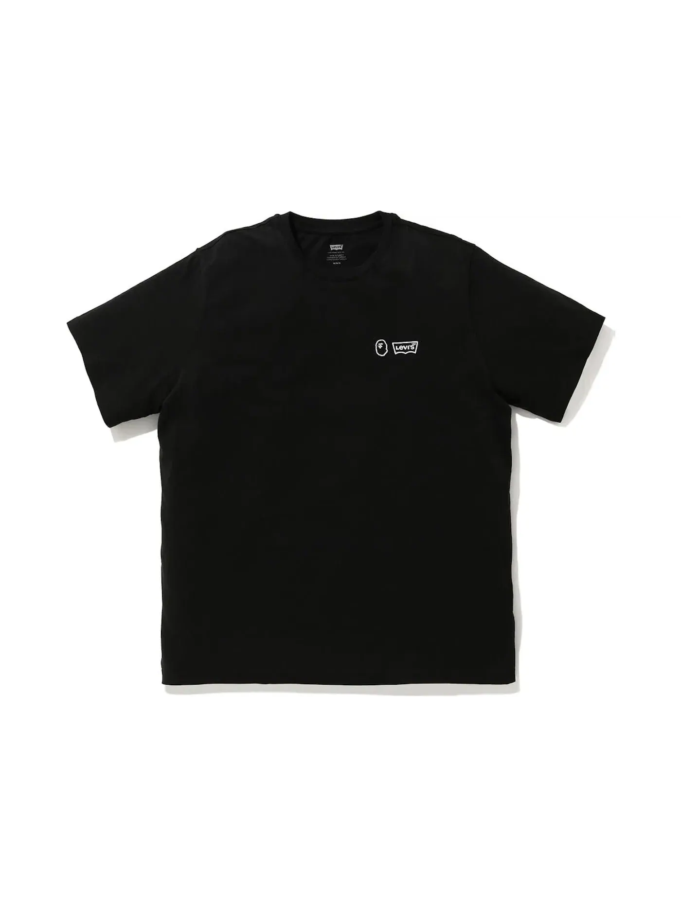 Мужская футболка с принтом BAPE x Levis A Bathing Ape Tee BAPE — изображение 2 из 2, черный