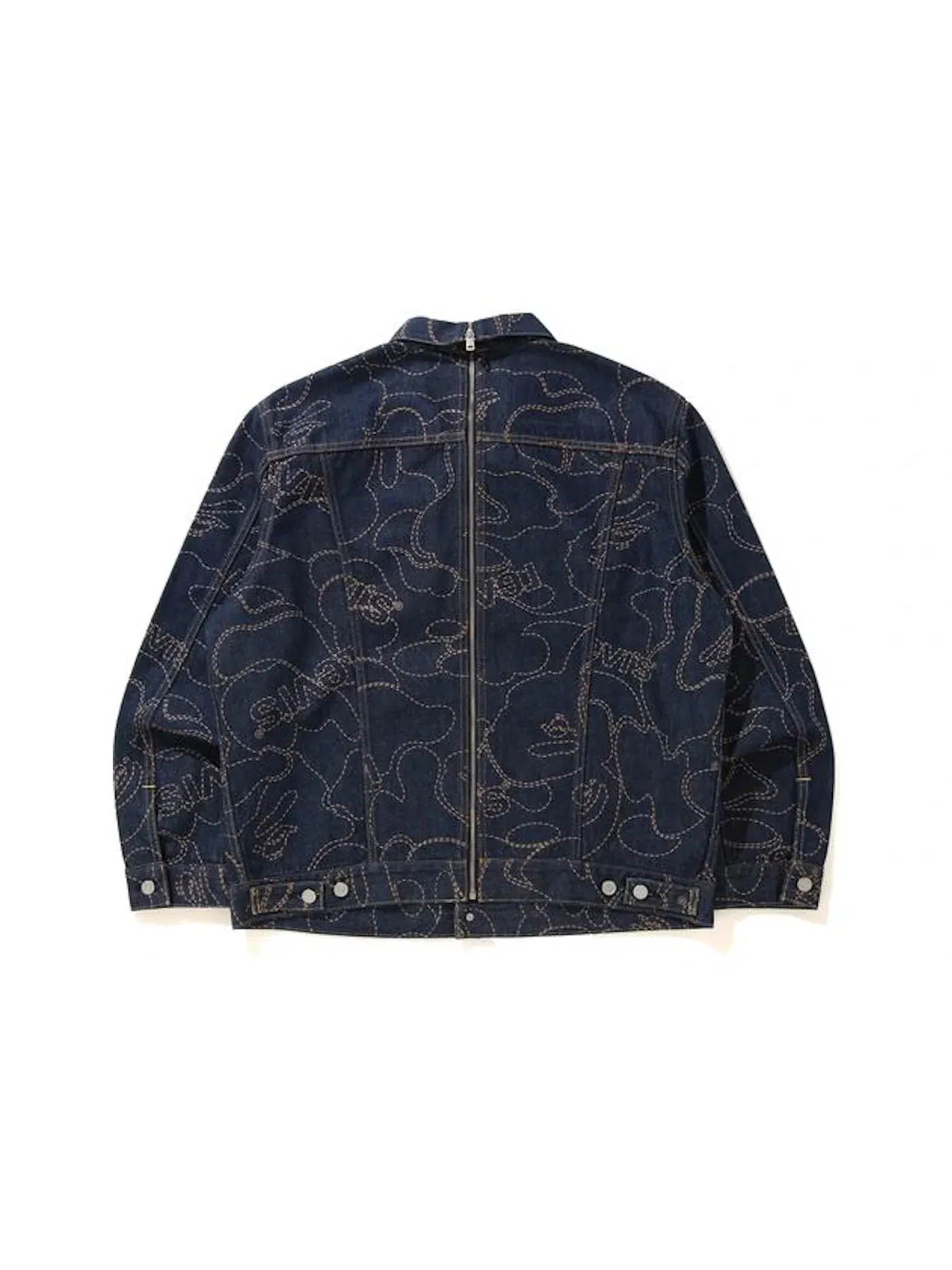 Мужская куртка-тракер с камуфляжным принтом BAPE x Levis Camo Trucker Jacket BAPE — изображение 2 из 2, синий