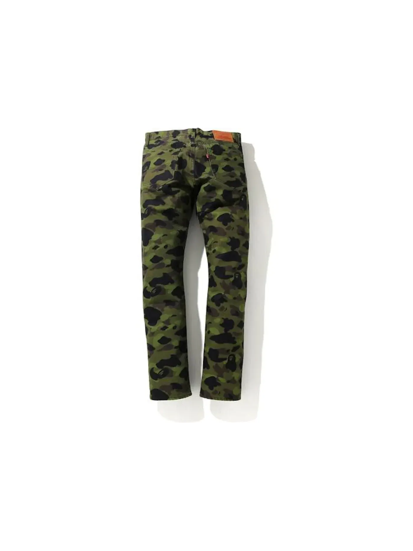 Мужские джинсы с камуфляжным принтом 93 Model (America Exclusive) BAPE — изображение 2 из 2, зеленый