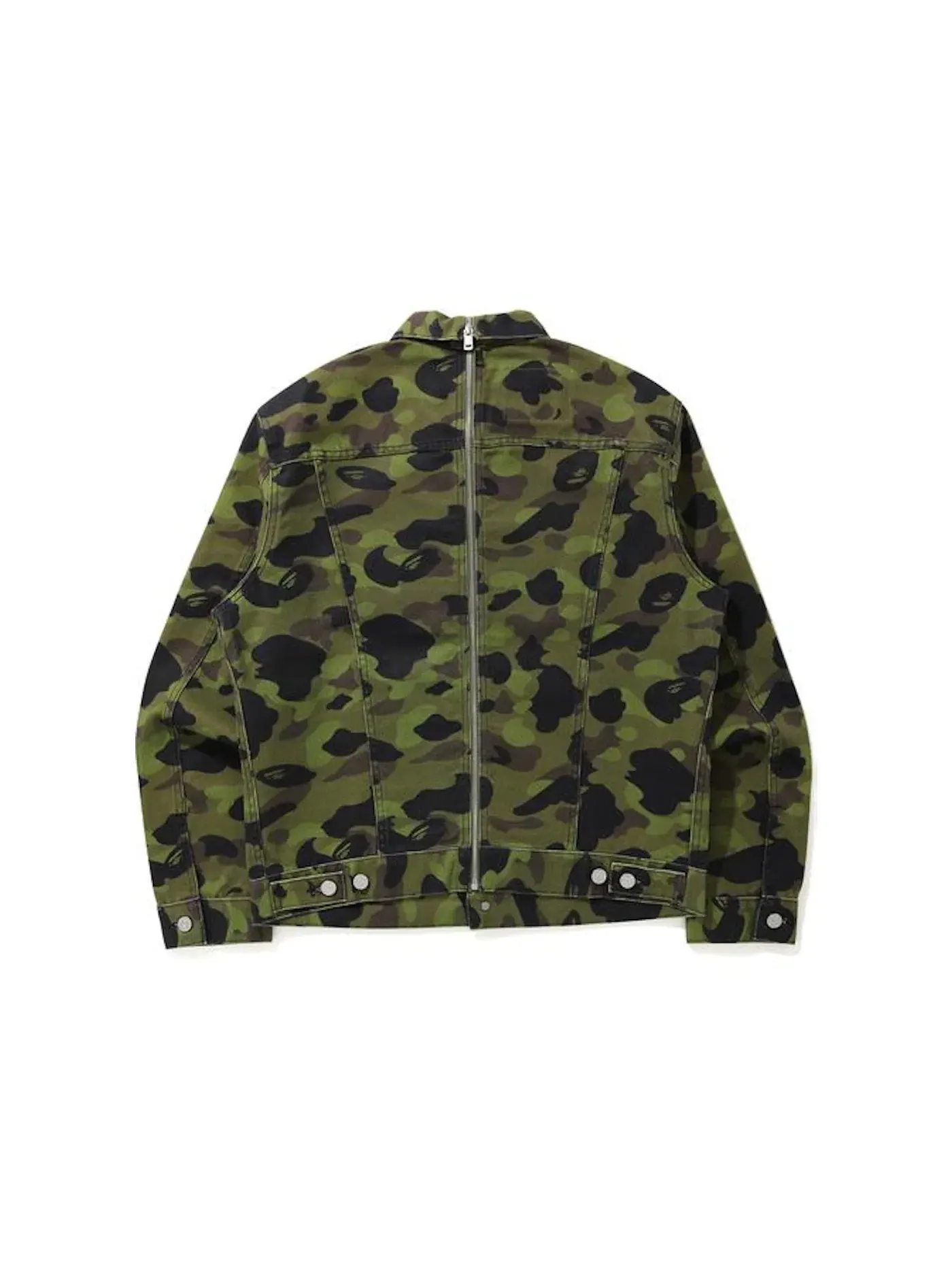 Мужская куртка-тракер с камуфляжным принтом BAPE x Levis — изображение 2 из 2, зеленый
