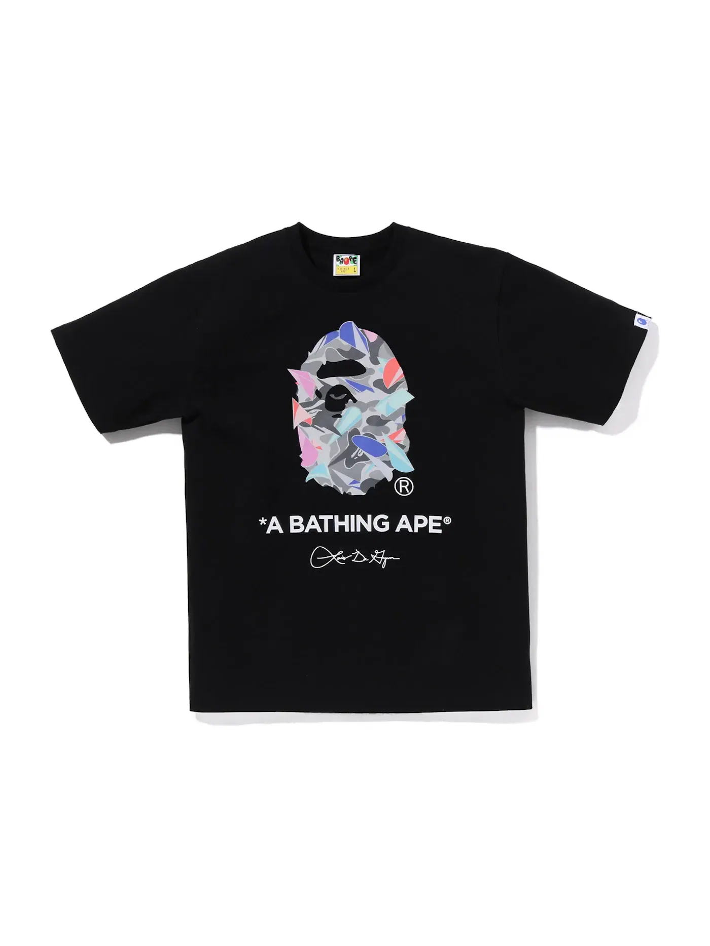 Мужская футболка с принтом BAPE x Louis De Guzman Ape Head BAPE — изображение 1 из 2, черный