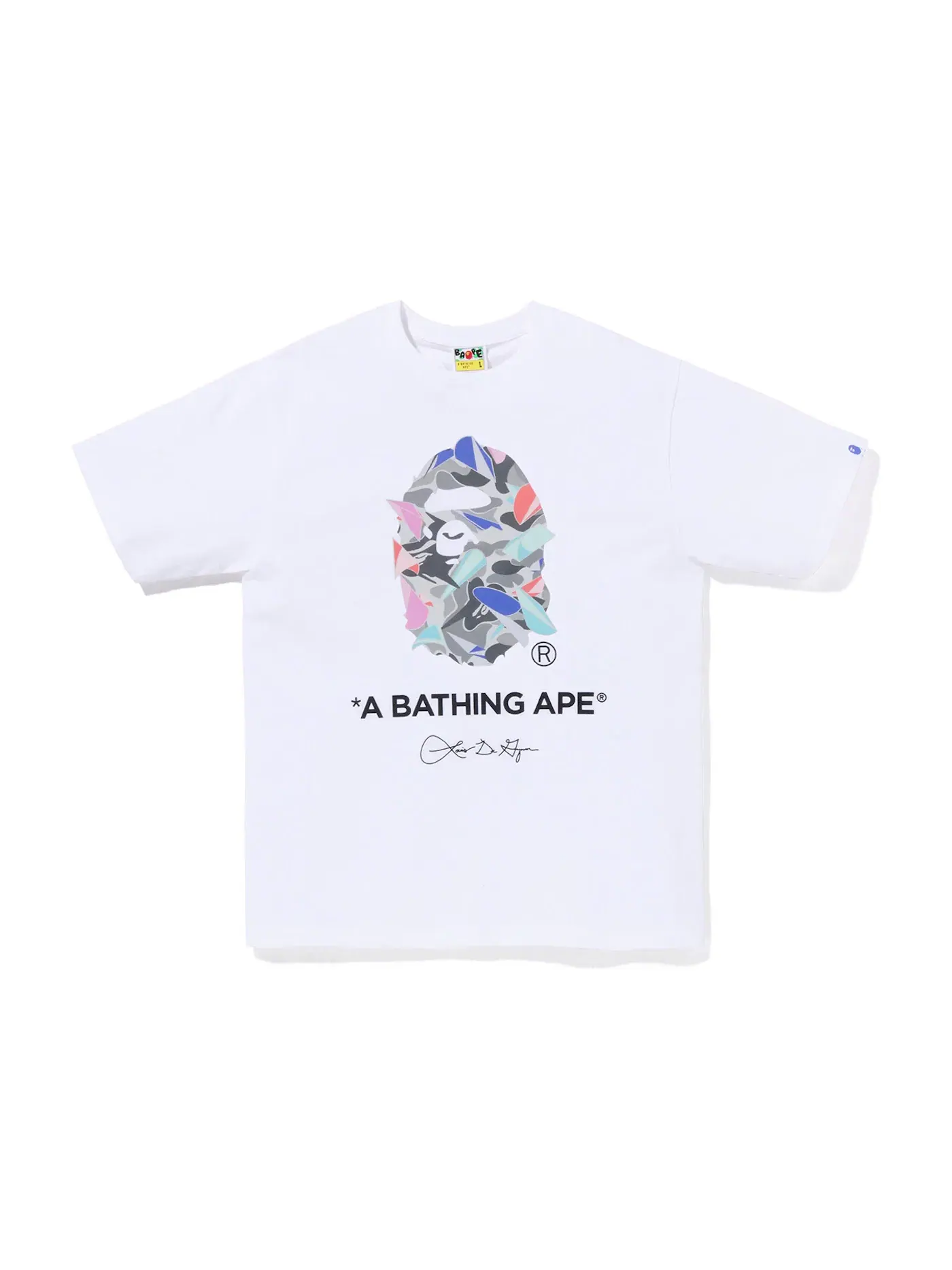 Мужская футболка BAPE x Louis De Guzman Ape Head Tee BAPE — изображение 1 из 2, белый
