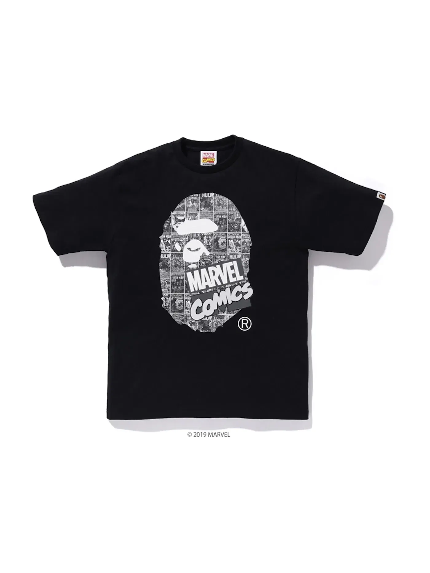 Мужская футболка с принтом Ape Head Ex Tee BAPE — изображение 1 из 1, черный