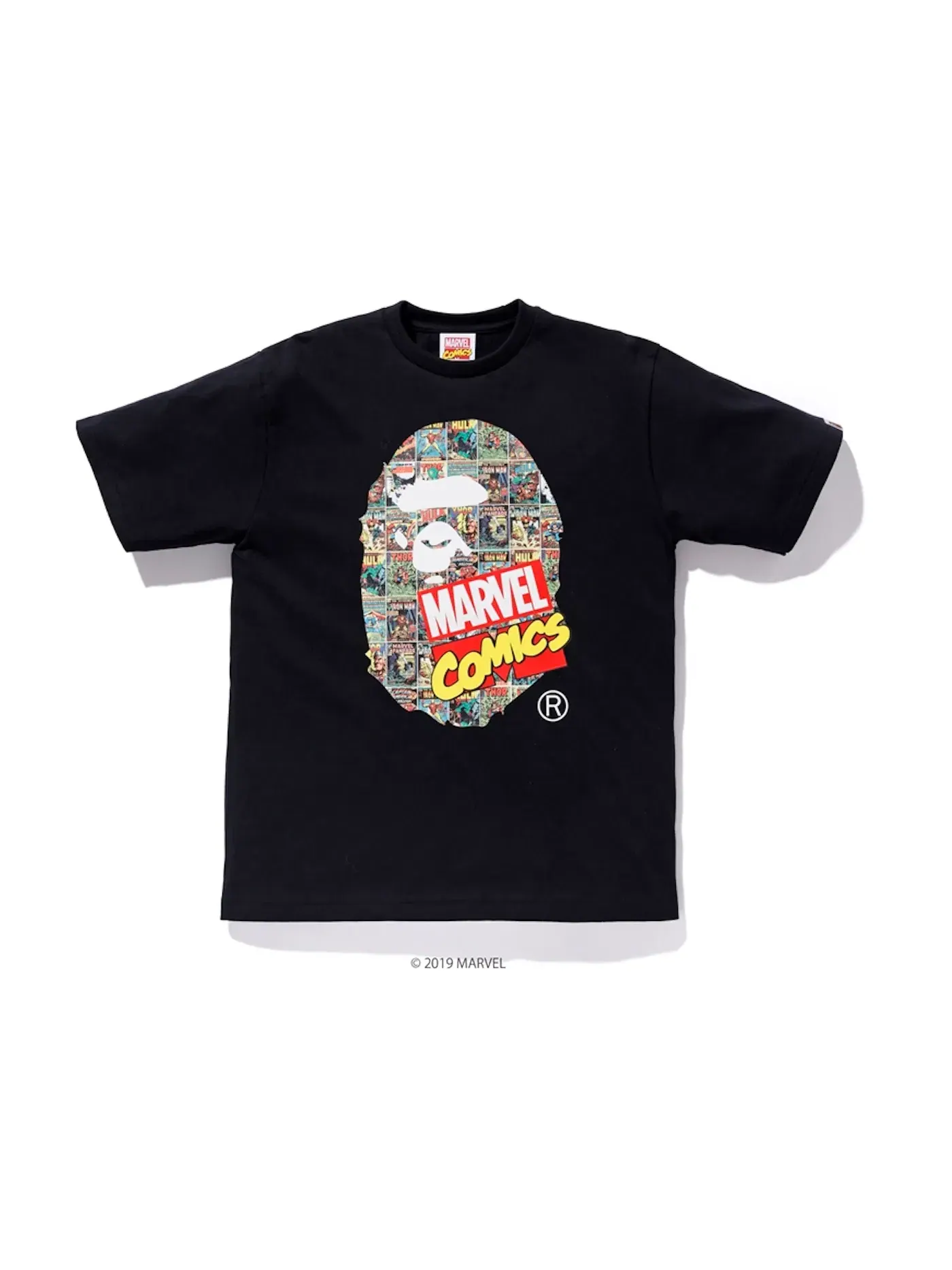 Мужская футболка с принтом Ape Head Tee BAPE — изображение 1 из 1, черный