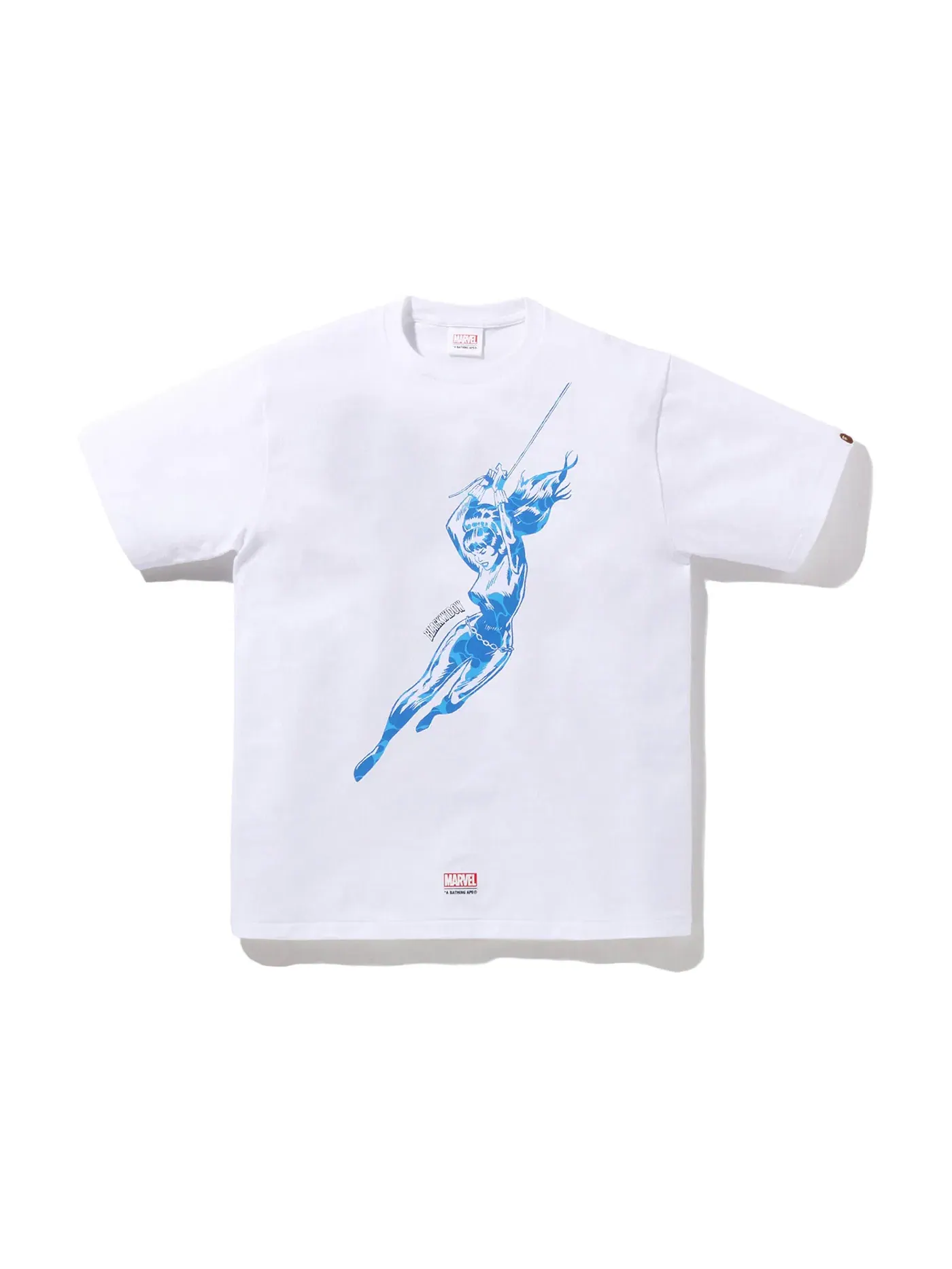 Мужская футболка с принтом BAPE x Marvel Black Widow T-Shirt BAPE — изображение 1 из 1, белый