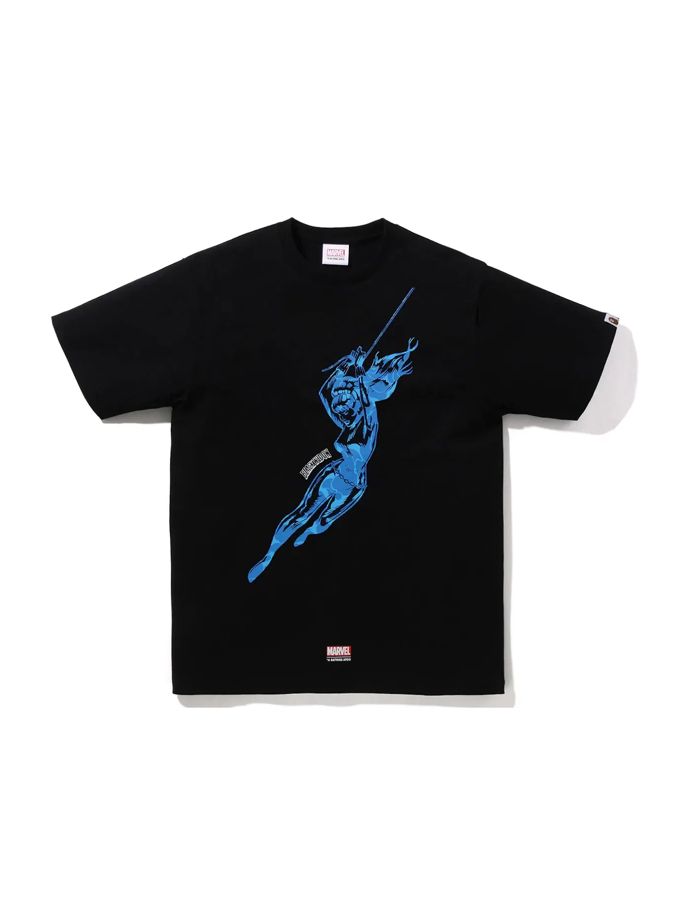 Мужская футболка BAPE x Marvel Comics Black Widow T-Shirt BAPE — изображение 1 из 1, черный