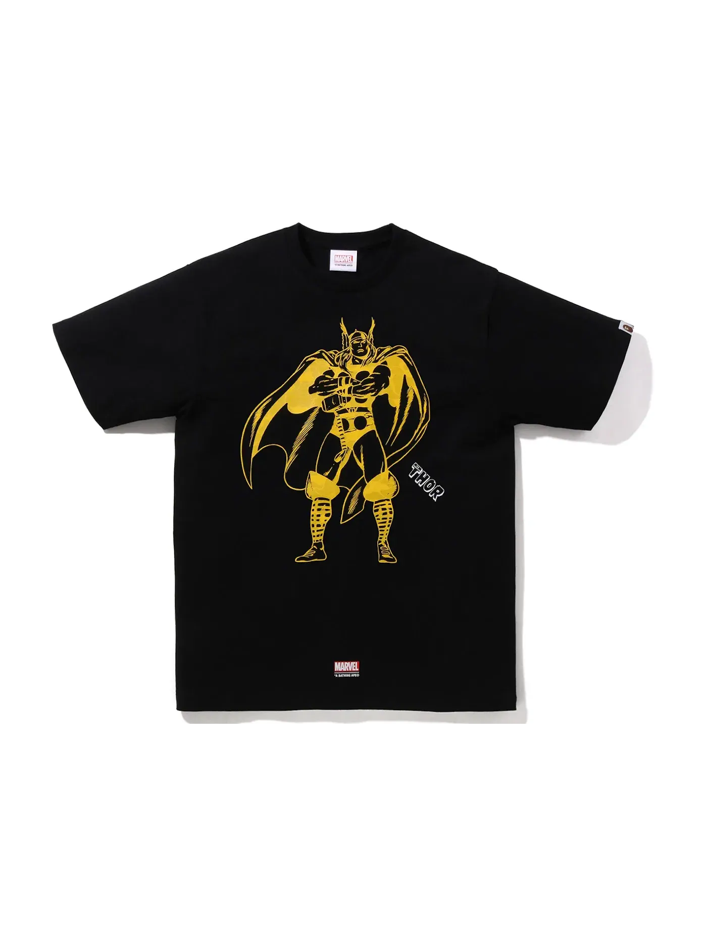 Мужская футболка с принтом BAPE x Marvel Comics Thor T-Shirt BAPE — изображение 1 из 1, черный