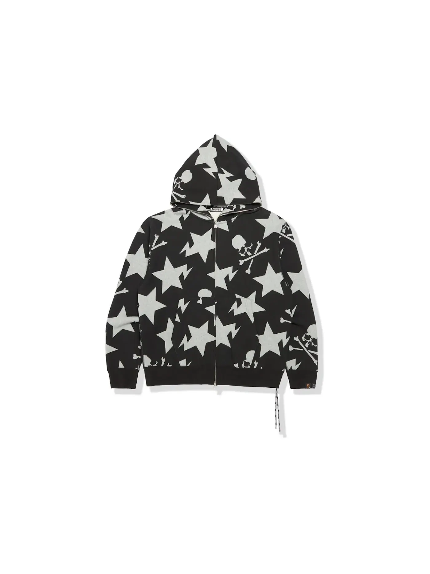 Мужская худи с принтом BAPE x Mastermind 11th Anniversary Sta Pattern Relaxed Full Zip Hoodie BAPE — изображение 1 из 2