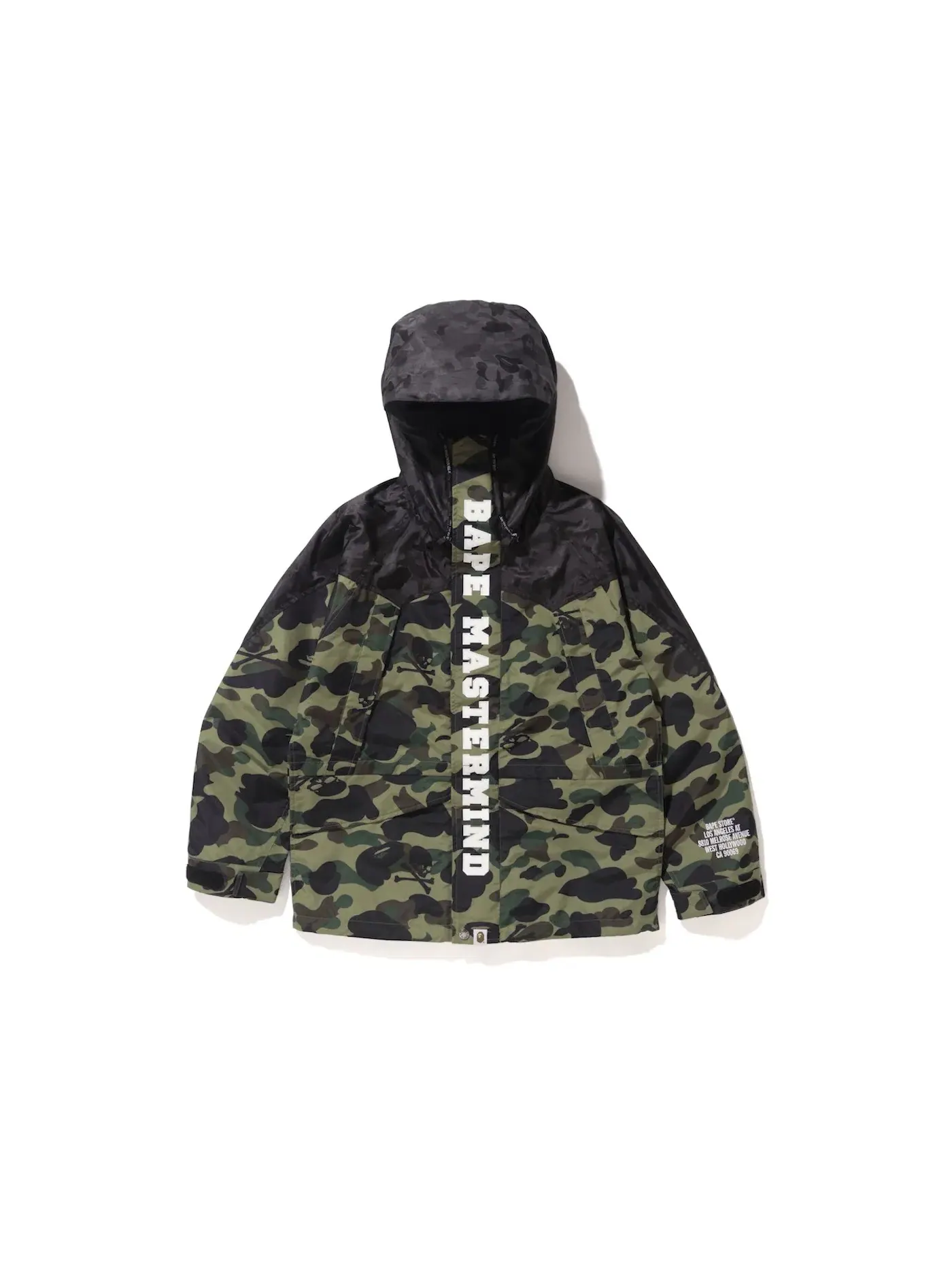 Мужская куртка с камуфляжным принтом BAPE x Mastermind 1st Camo Snowboard Jacket BAPE — изображение 1 из 1, зеленый