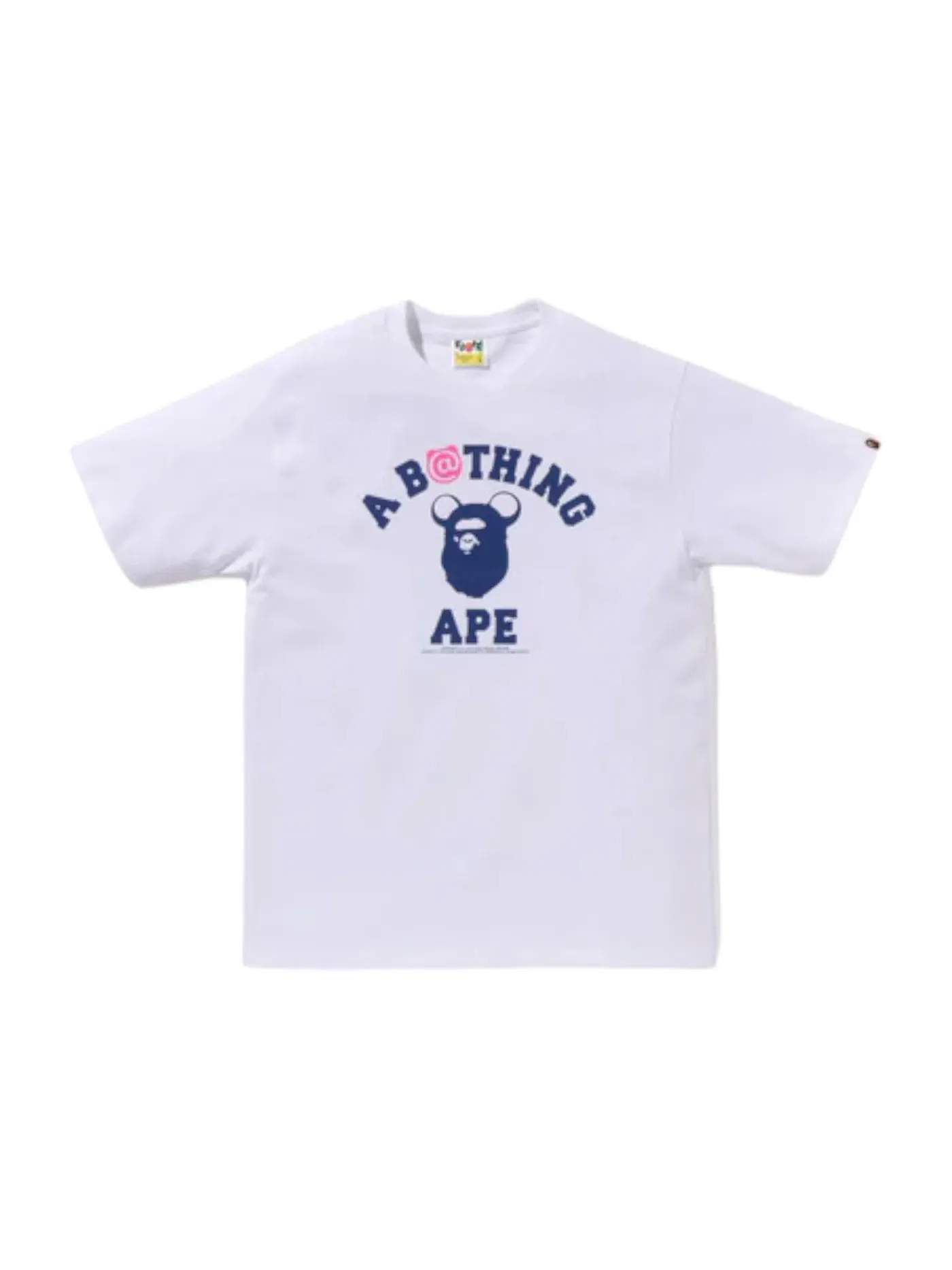 Мужская футболка с принтом Be@R College Tee BAPE — изображение 1 из 2, белый