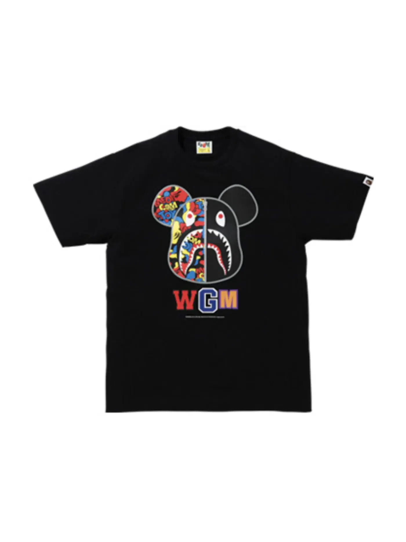 Мужская футболка с принтом BAPE x Medicom Toy Camo Bear Tee (FW20) BAPE — изображение 1 из 1, черный