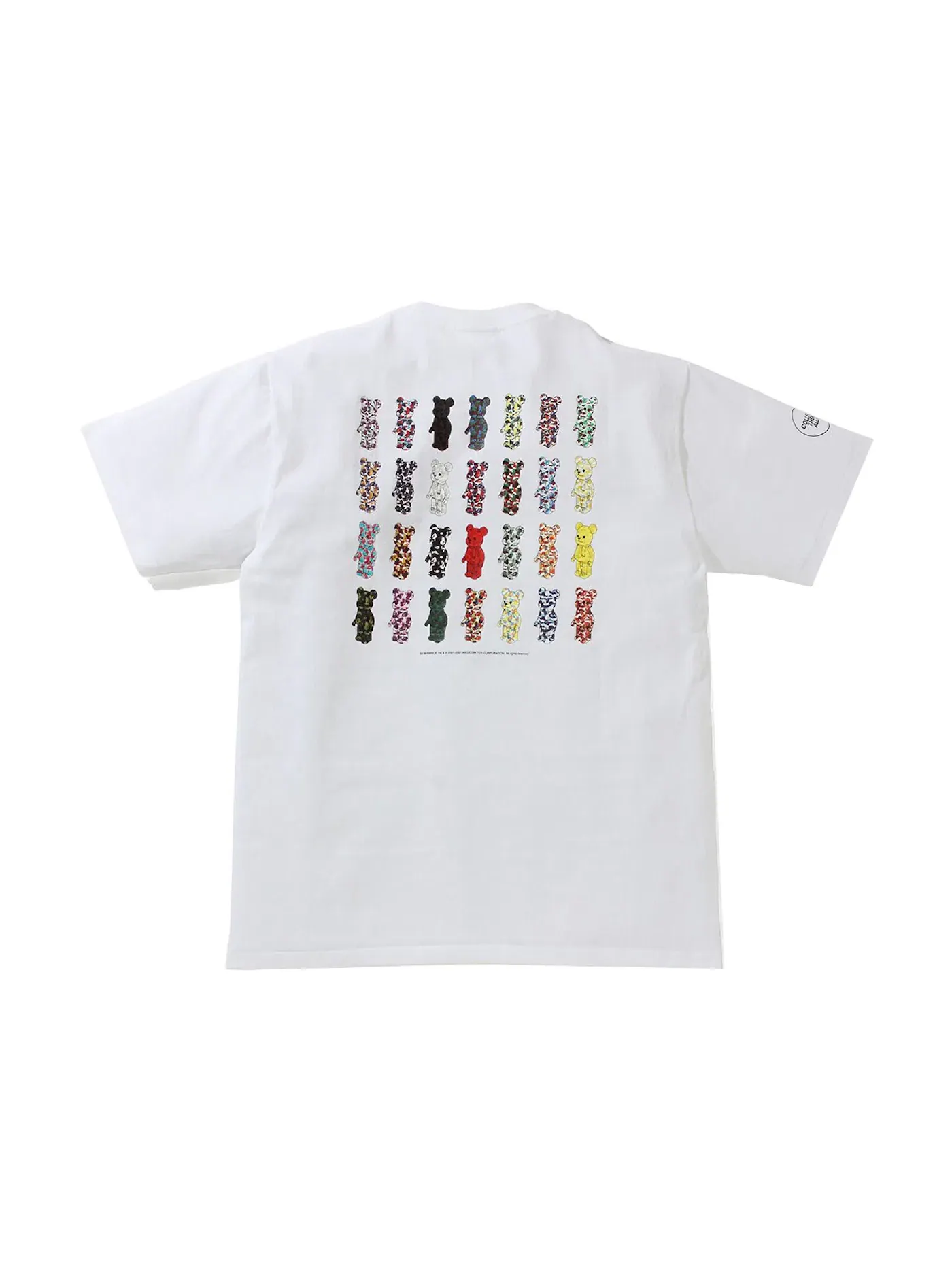Мужская футболка с принтом BAPE x Medicom Toy Camo Bear Tee BAPE — изображение 2 из 2, белый