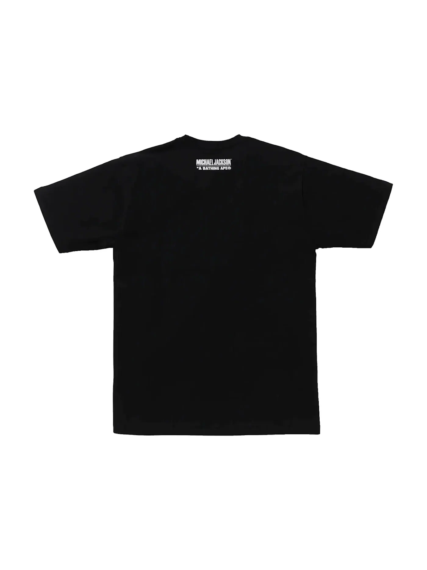 Мужская футболка с принтом BAPE x Michael Jackson Album Jacket Ape Head Tee BAPE — изображение 2 из 2, черный