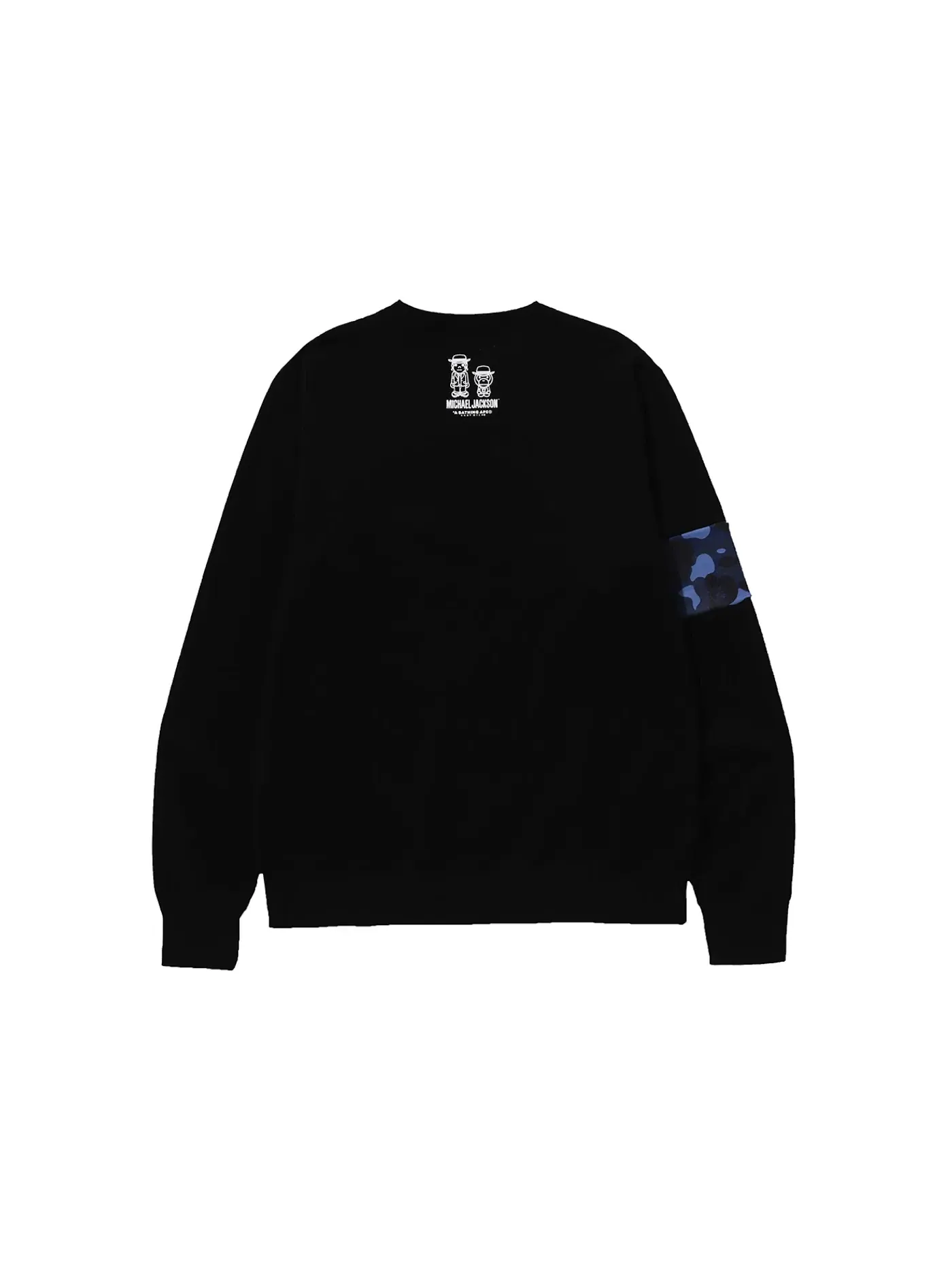 Мужской свитшот с принтом BAPE x Michael Jackson Baby Milo Crewneck BAPE — изображение 2 из 2, черный