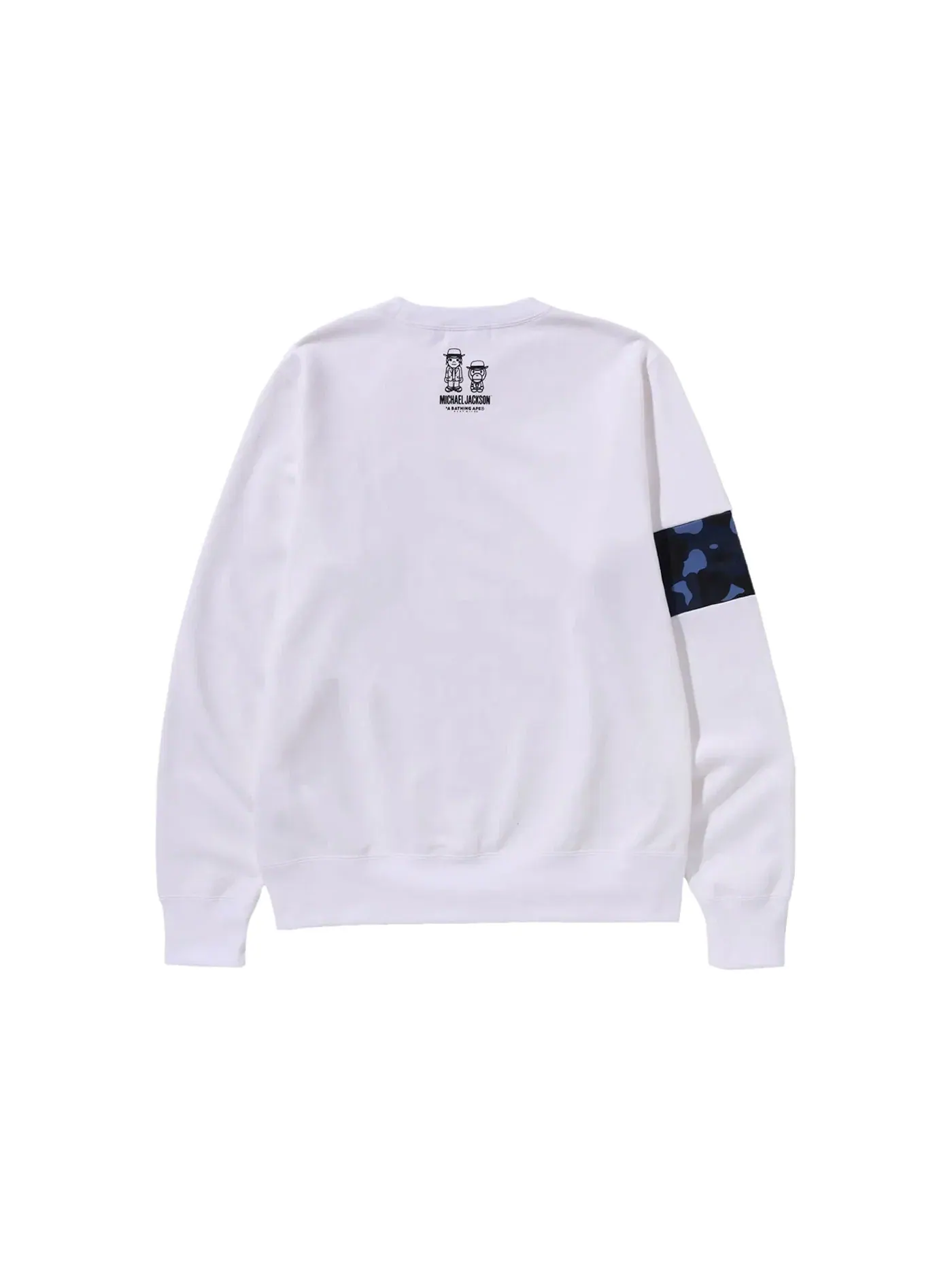 Мужской свитшот с принтом BAPE x Michael Jackson Baby Milo Crewneck BAPE — изображение 2 из 2, белый