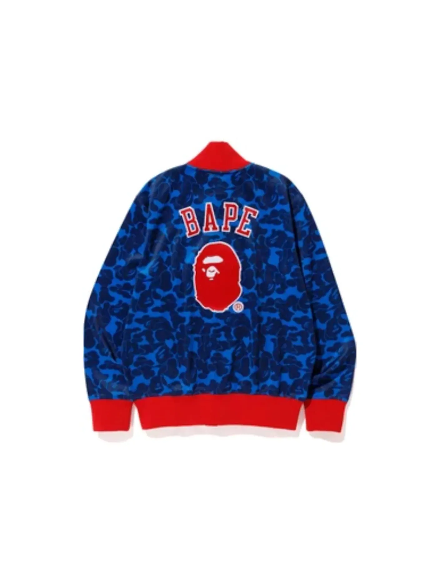 Мужская куртка с принтом BAPE x Mitchell & Ness Angels Jacket Blue BAPE — изображение 2 из 2, синий