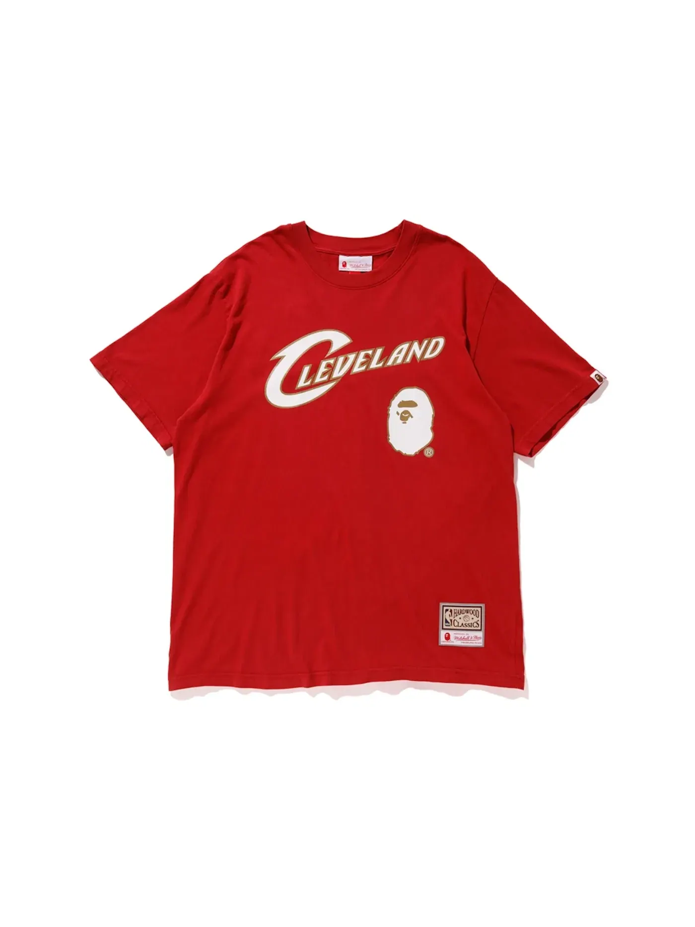 Мужская футболка с принтом BAPE x Mitchell & Ness Cavs Tee BAPE — изображение 1 из 3, бордовый