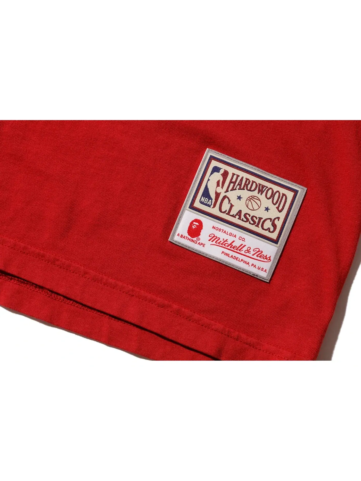 Мужская футболка с принтом BAPE x Mitchell & Ness Cavs Tee BAPE — изображение 3 из 3, бордовый