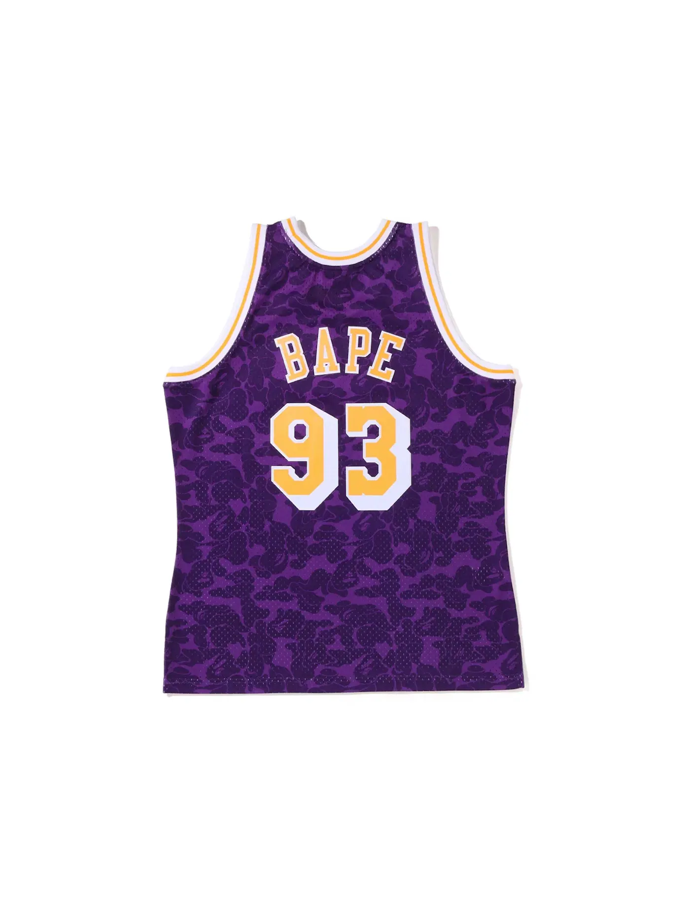 Мужская джерси BAPE x Mitchell & Ness Los Angeles Lakers Jersey BAPE — изображение 2 из 2, фиолетовый