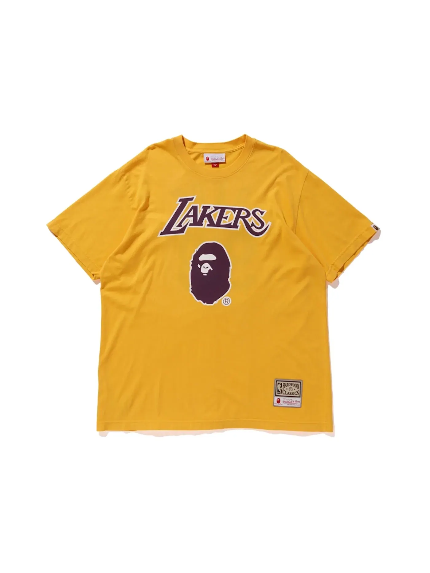Мужская футболка с принтом BAPE x Mitchell & Ness Lakers Tee BAPE — изображение 1 из 3, желтый