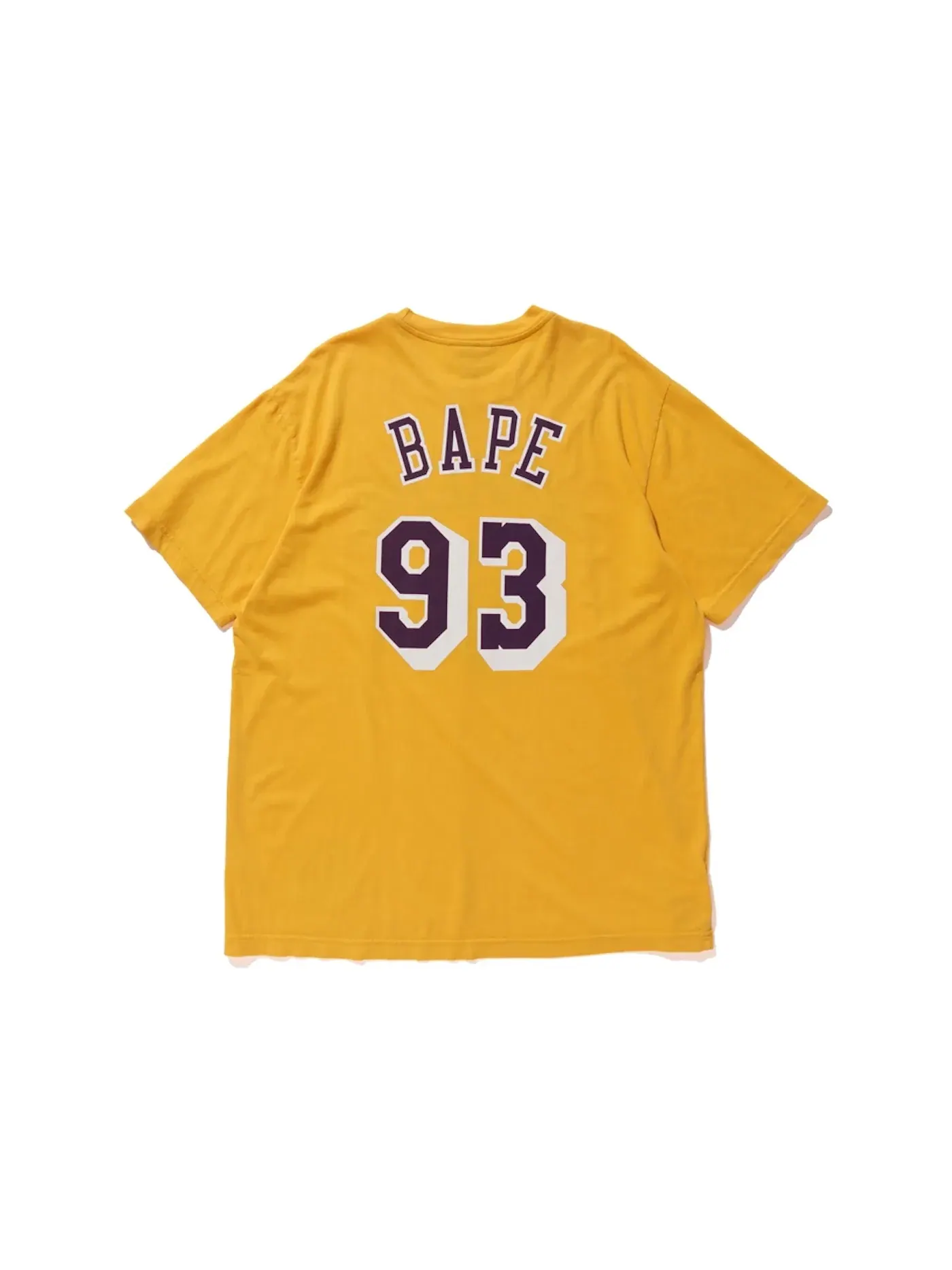 Мужская футболка с принтом BAPE x Mitchell & Ness Lakers Tee BAPE — изображение 2 из 3, желтый