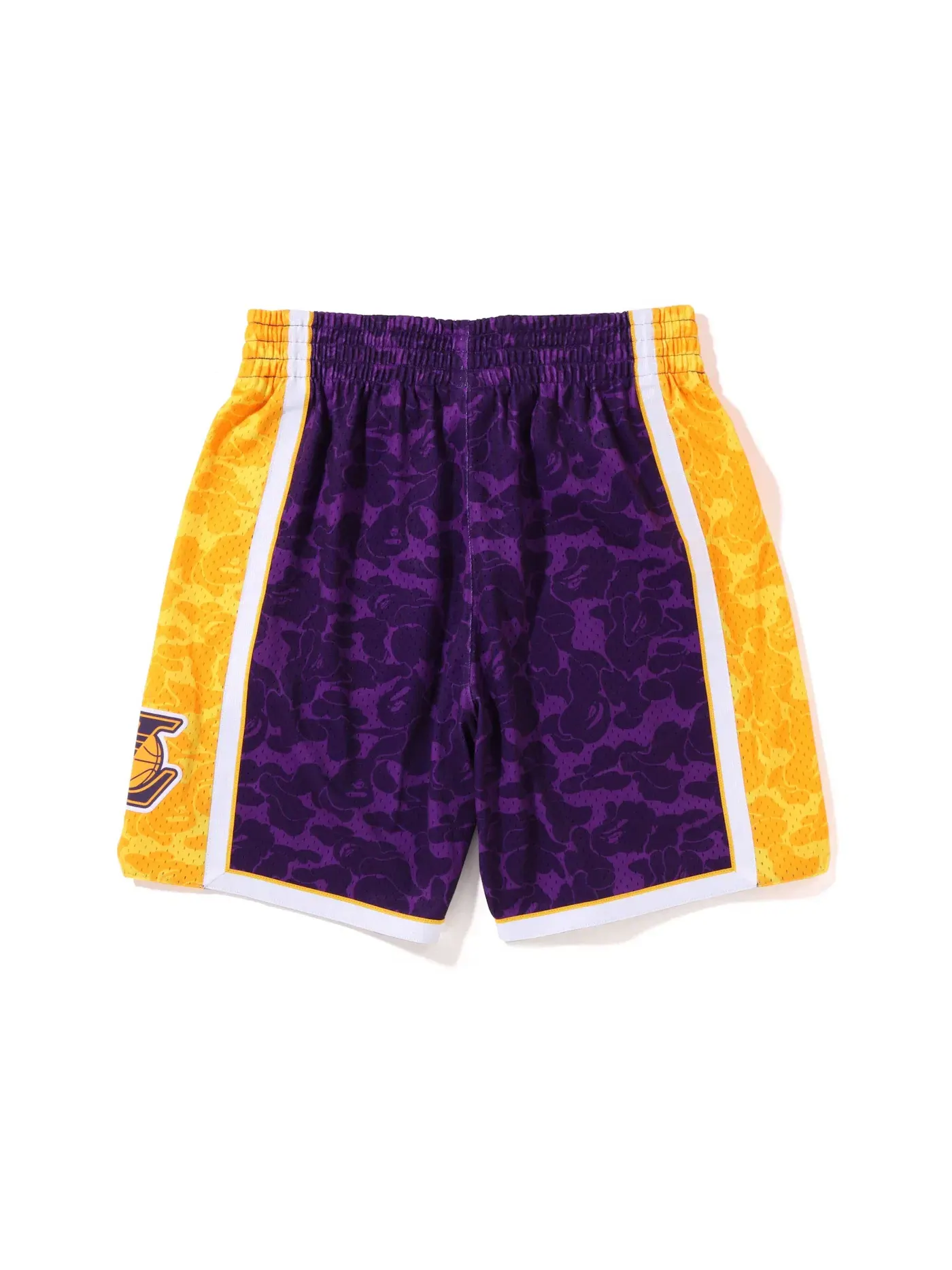 Мужские шорты BAPE x Mitchell & Ness Los Angeles Lakers Shorts BAPE — изображение 2 из 2, фиолетовый