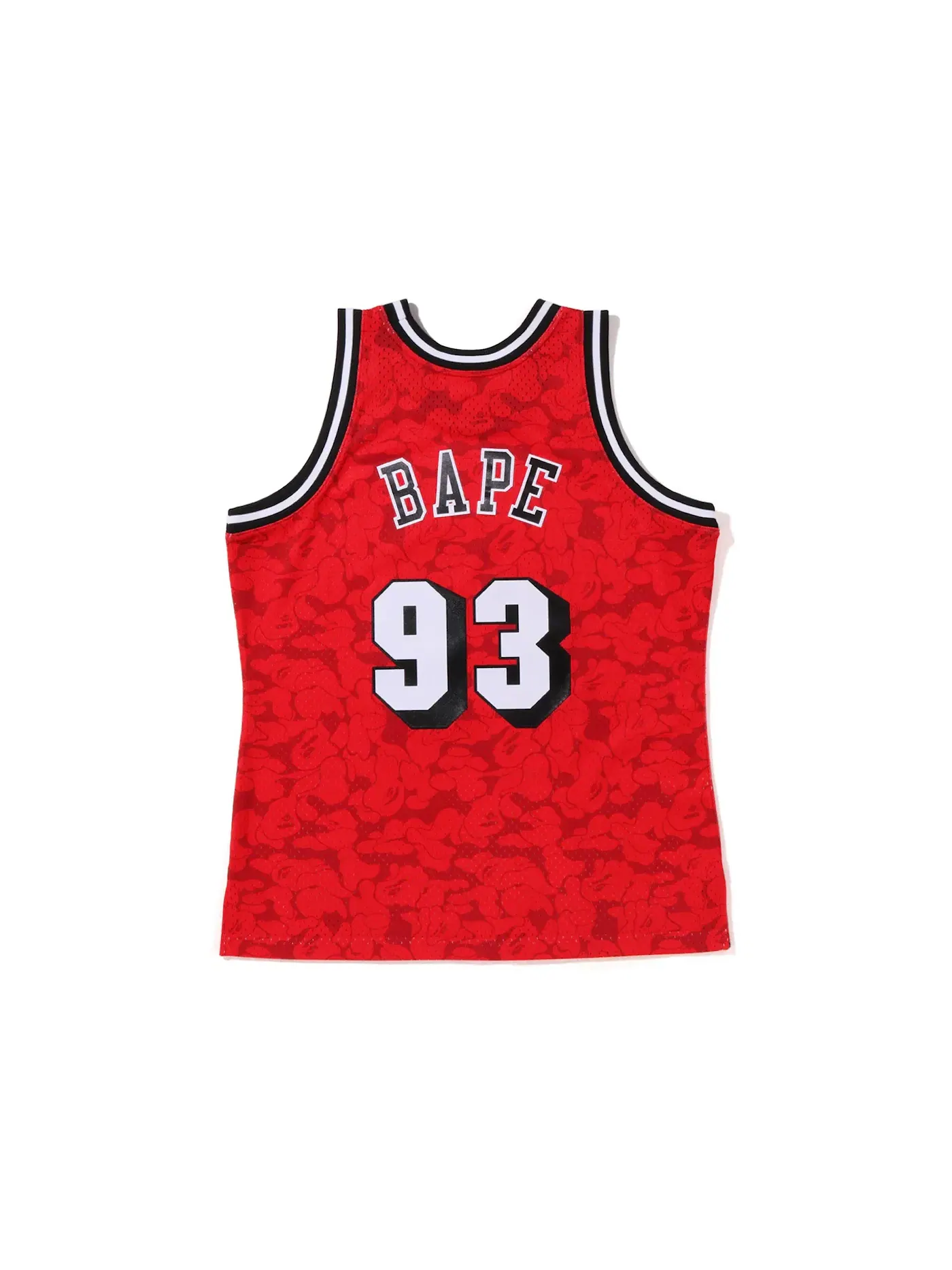 Мужская джерси с принтом BAPE x Mitchell & Ness Miami Heat Jersey BAPE — изображение 2 из 2, красный