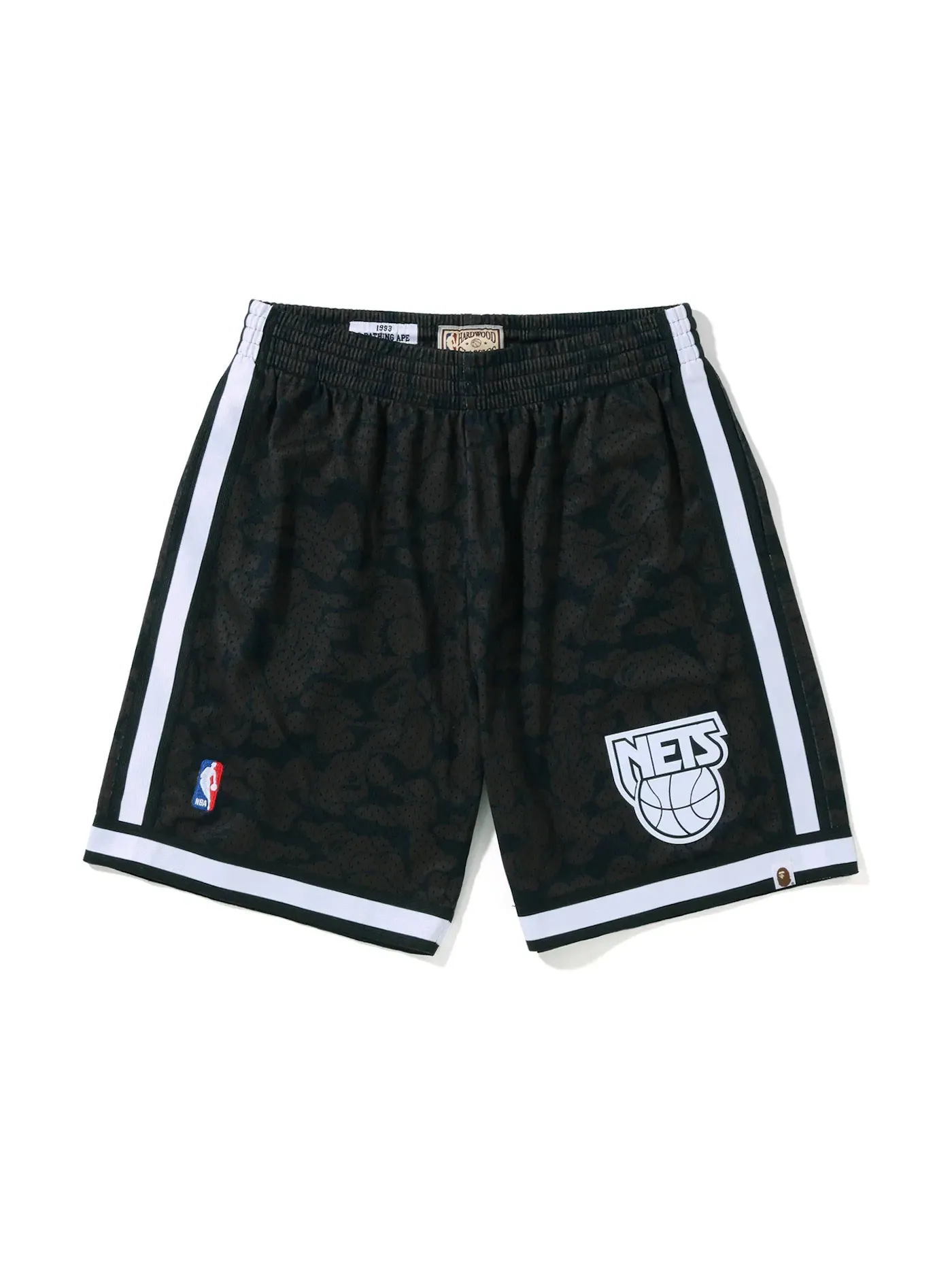Мужские шорты BAPE x Mitchell & Ness New Jersey Nets — изображение 1 из 2, черный